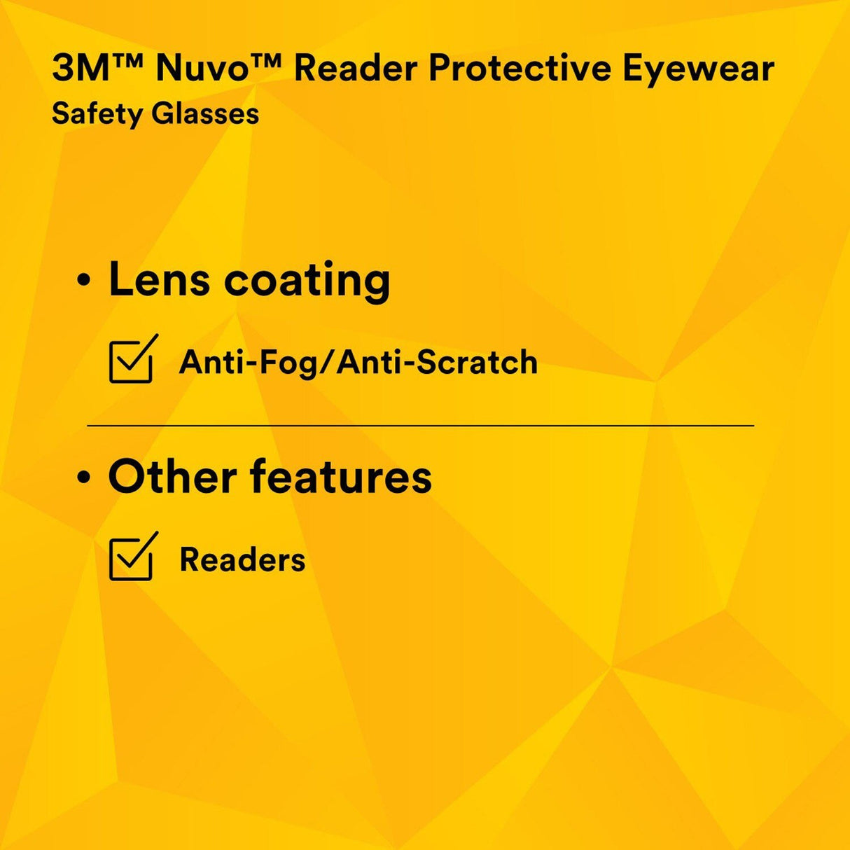 3M 11436-00000-20 Nuvo +2.5 Reader Safety Glasses, Gray Frame, Clear Lens, ANSI Z87.1 (7000052799) - (20Pack) - 9