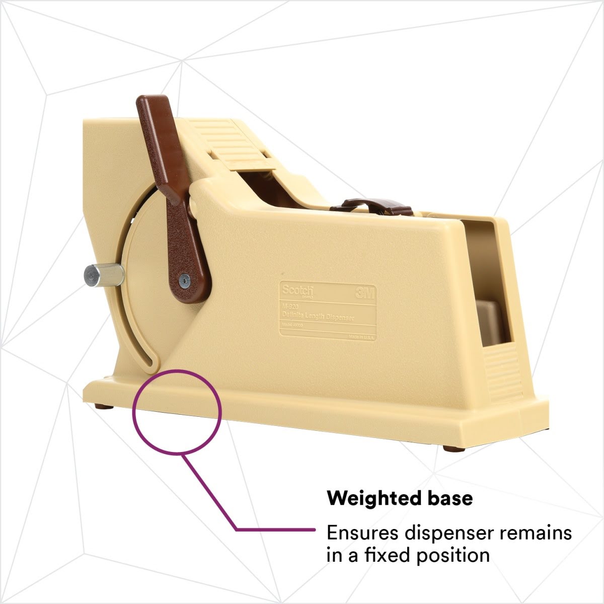 3M M920 Scotch Definite Length Tape Dispenser, 1 in, Putty, 3 in Core (7000056552) - 5