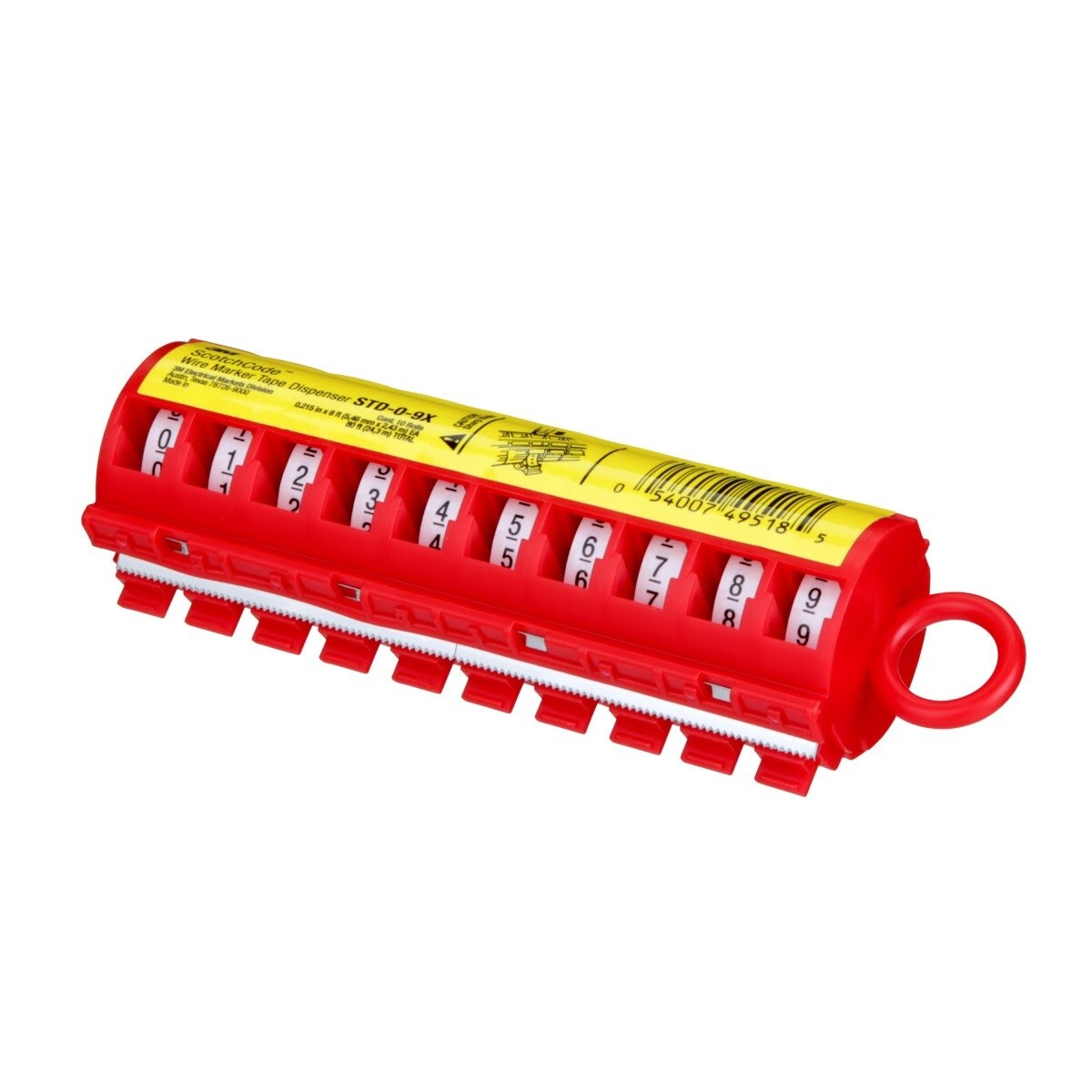 3M STD-0-9X ScotchCode Wire Marker Tape Dispenser with Tape, compact design for easy handling (7000058253) - (10Pack) - 3