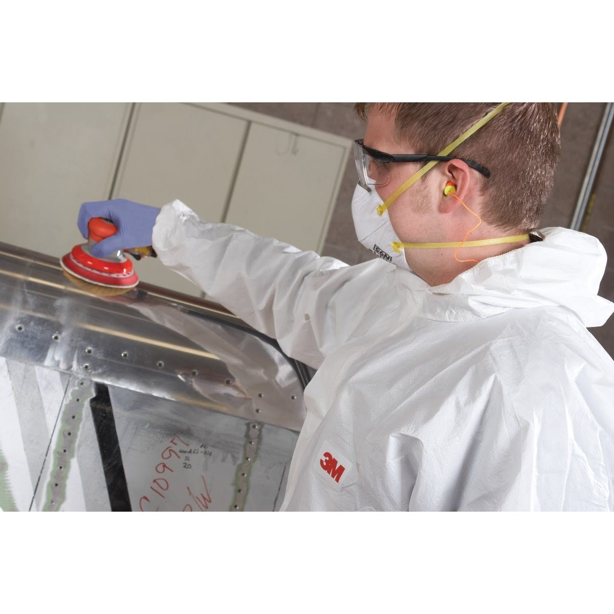 3M 4510-XL Disposable Protective Coverall, White, Hooded, Two-Way Zipper, Anti-static, Type 5/6, X-Large (7000089664) - (20Pack) - 5