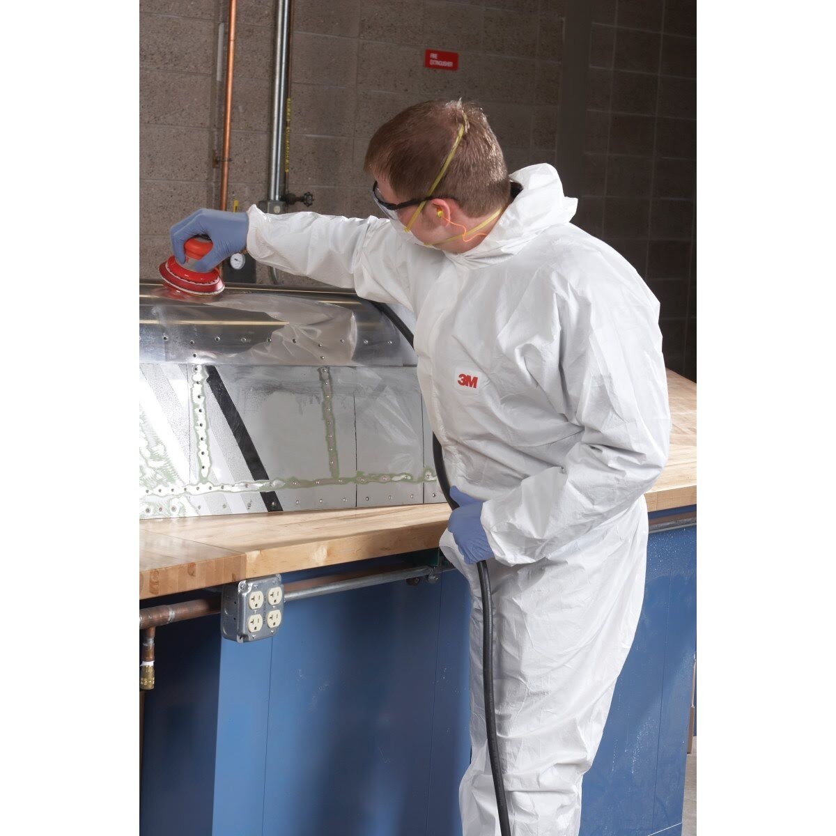 3M 4510-3XL Disposable Protective Coverall, Hooded, Two Way Zipper, Antistatic, White, Type 5 6, Size 3X (7000089666) - (20Pack) - 2