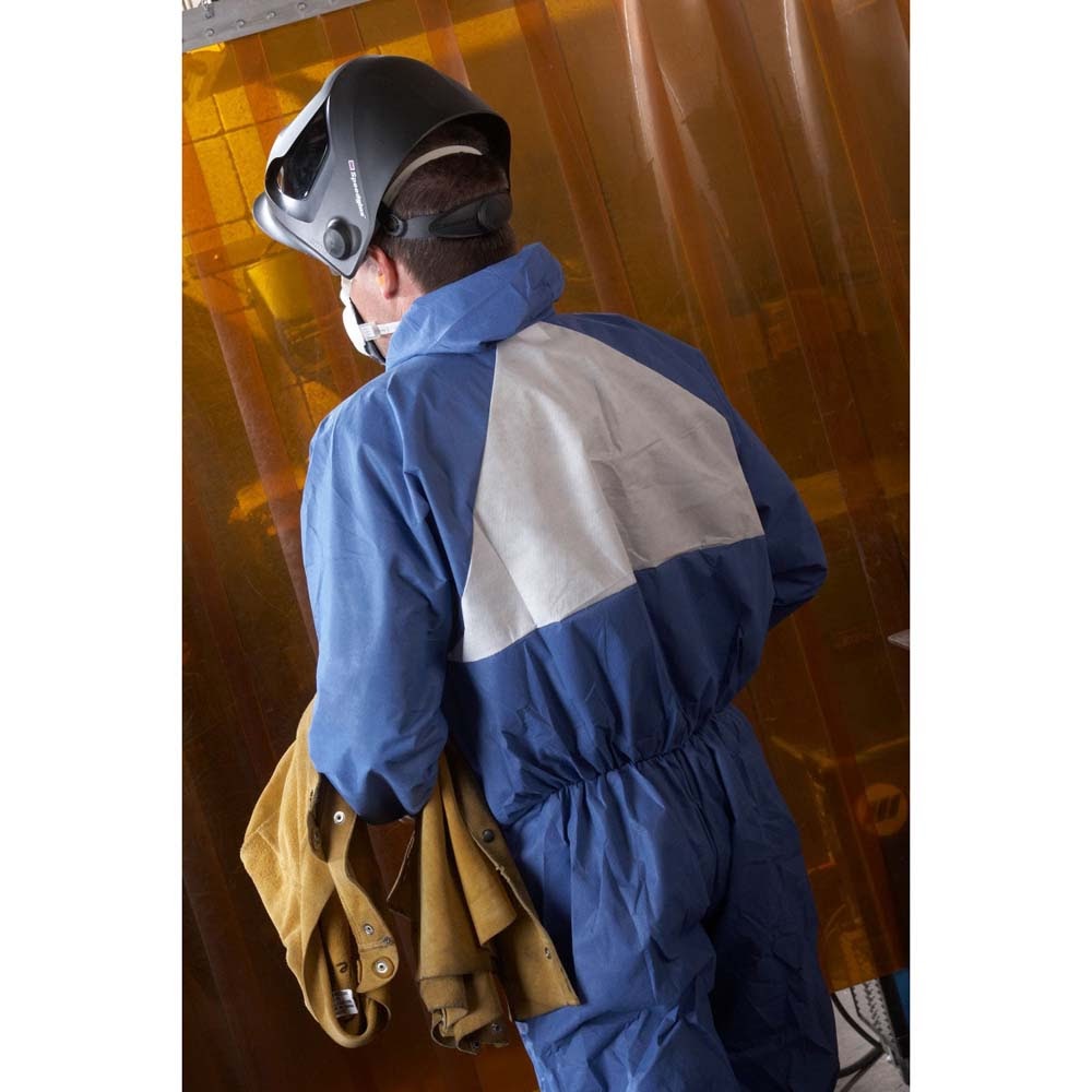3M 4530-BLK-XXL Disposable Protective Coverall 4530, Hooded, SMS, Secondary Flame Spread-Resistant, Antistatic, Blue, 2X (7000109037) (25 Pack) - 7