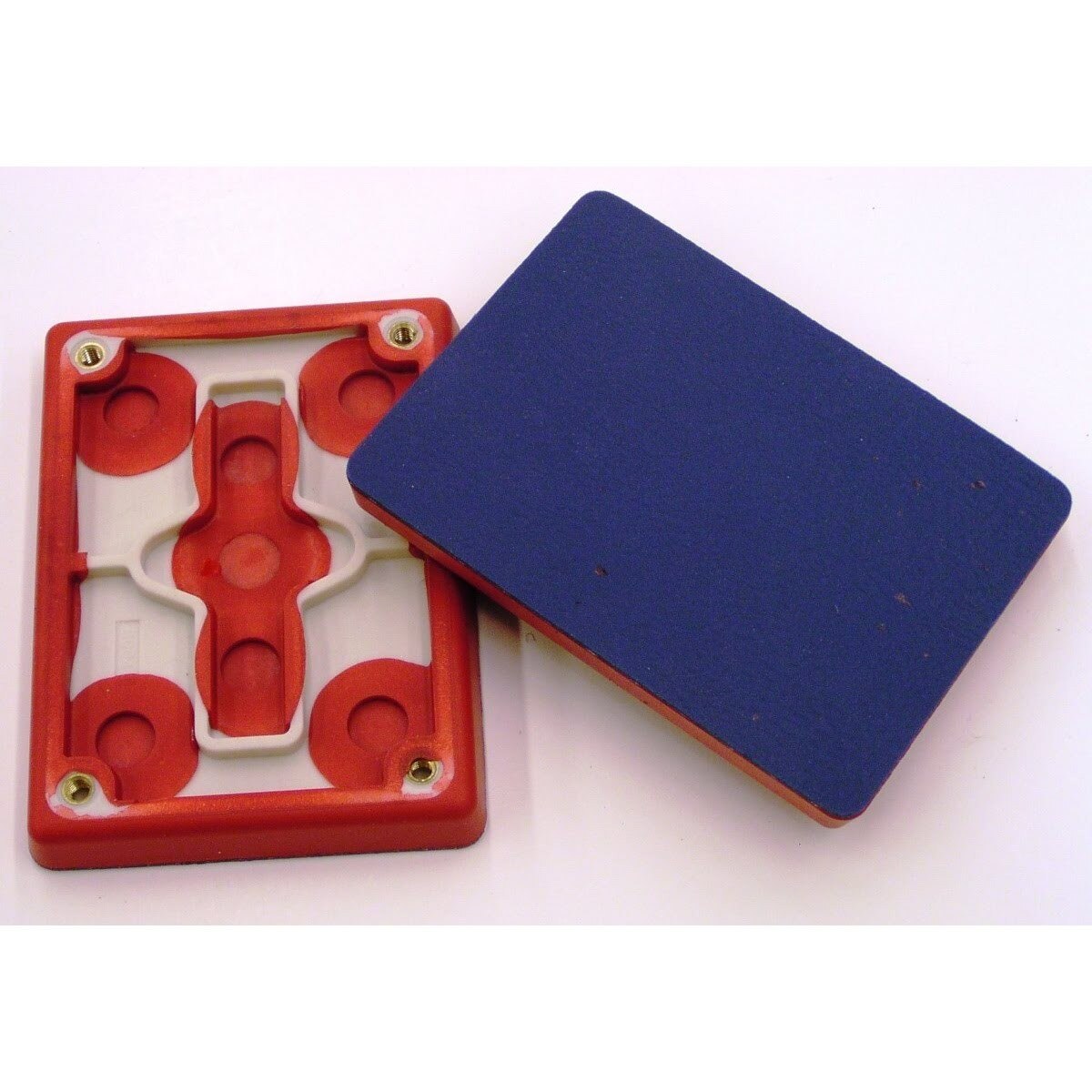 3M 20432 Stikit Sheet Pad PSA Back-up Pad, Medium Density, Red, 3 in x 4 in x 1/2 in (7000118614) (10 Pack) - 4