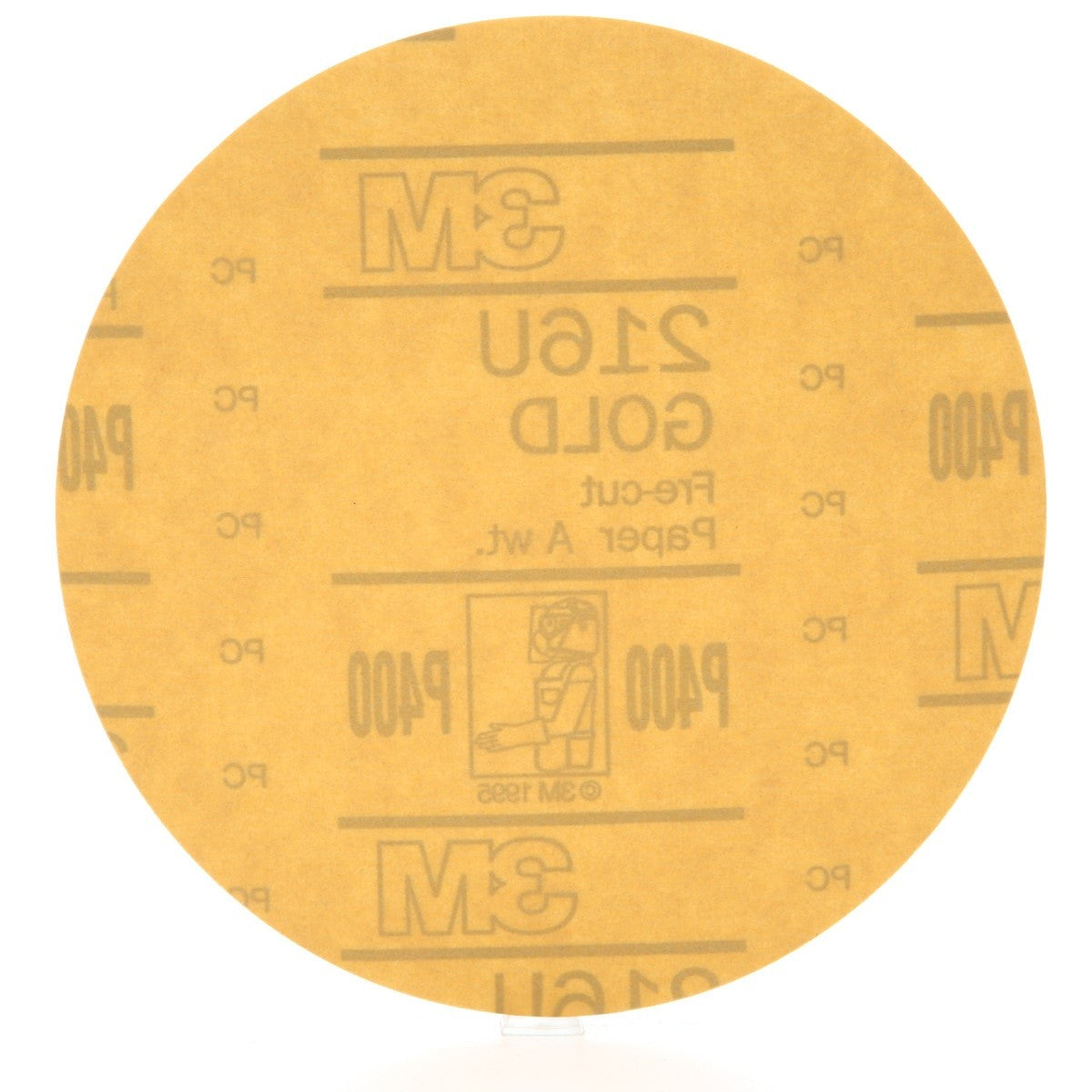 3M 216U 00973 Hookit Gold Disc, Aluminum Oxide, P400, 6 in (7000119685) (400 Pack) - 2