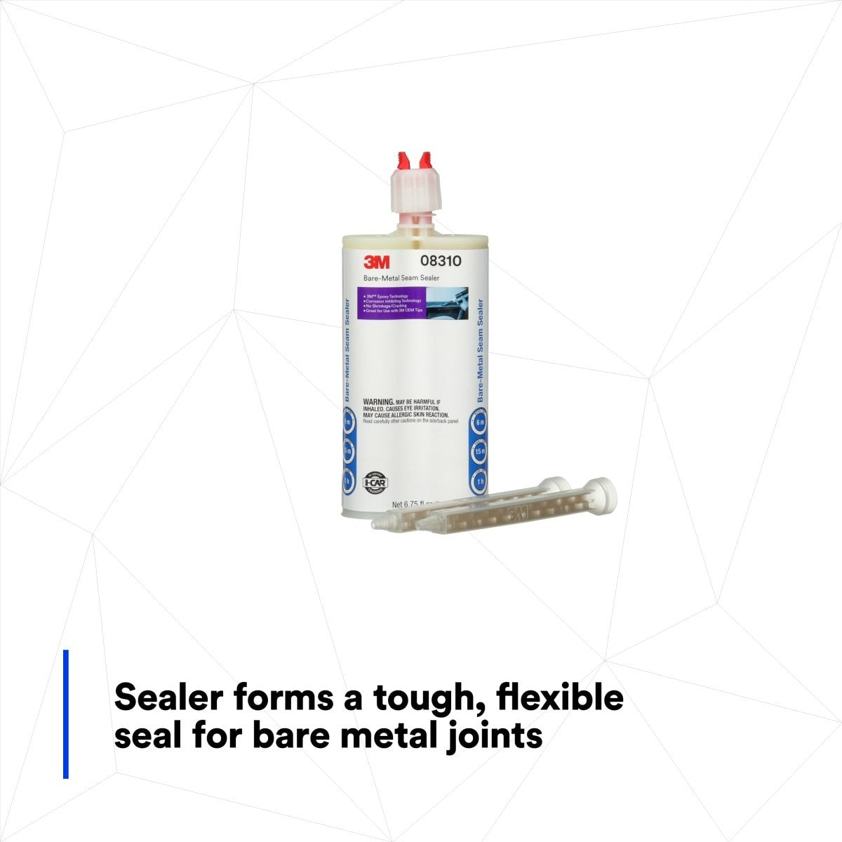 3M Bare-Metal Seam Sealer, Two-Part Self-Mixing Epoxy, Non-Sag, Beige, 200 mL Cartridge (08310) (7000119690) - (6Pack) - 4