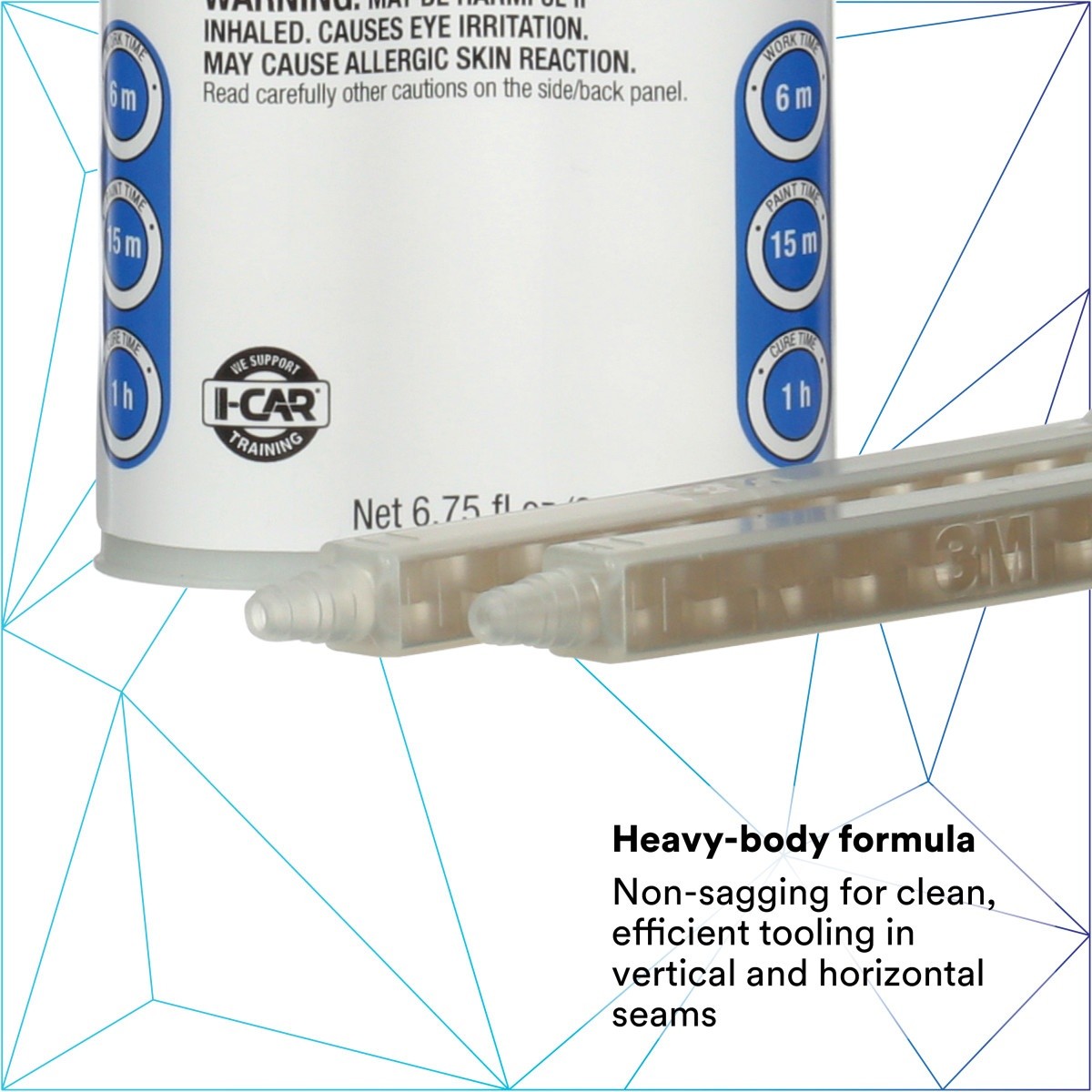 3M Bare-Metal Seam Sealer, Two-Part Self-Mixing Epoxy, Non-Sag, Beige, 200 mL Cartridge (08310) (7000119690) - (6Pack) - 5