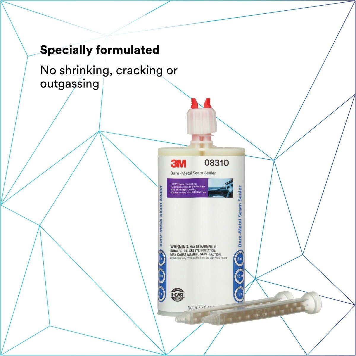 3M Bare-Metal Seam Sealer, Two-Part Self-Mixing Epoxy, Non-Sag, Beige, 200 mL Cartridge (08310) (7000119690) - (6Pack) - 8