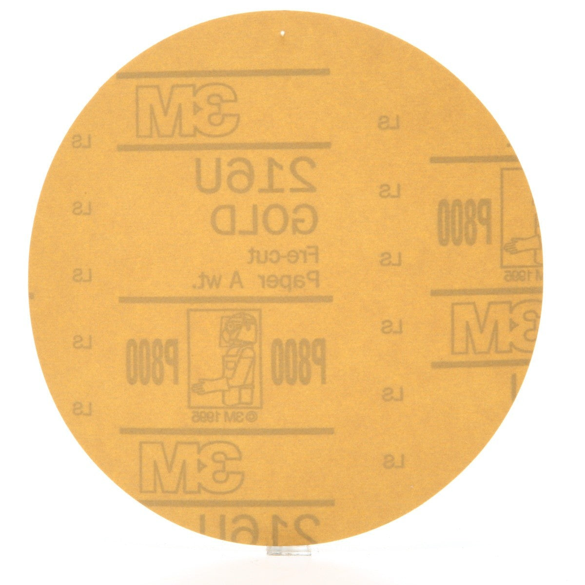 3M 216U 00922 Hookit Gold Disc, Aluminum Oxide P800, Gold, 6 in, Hook and Loop Paper Abrasive Disc (7000119733) (50 Pack)