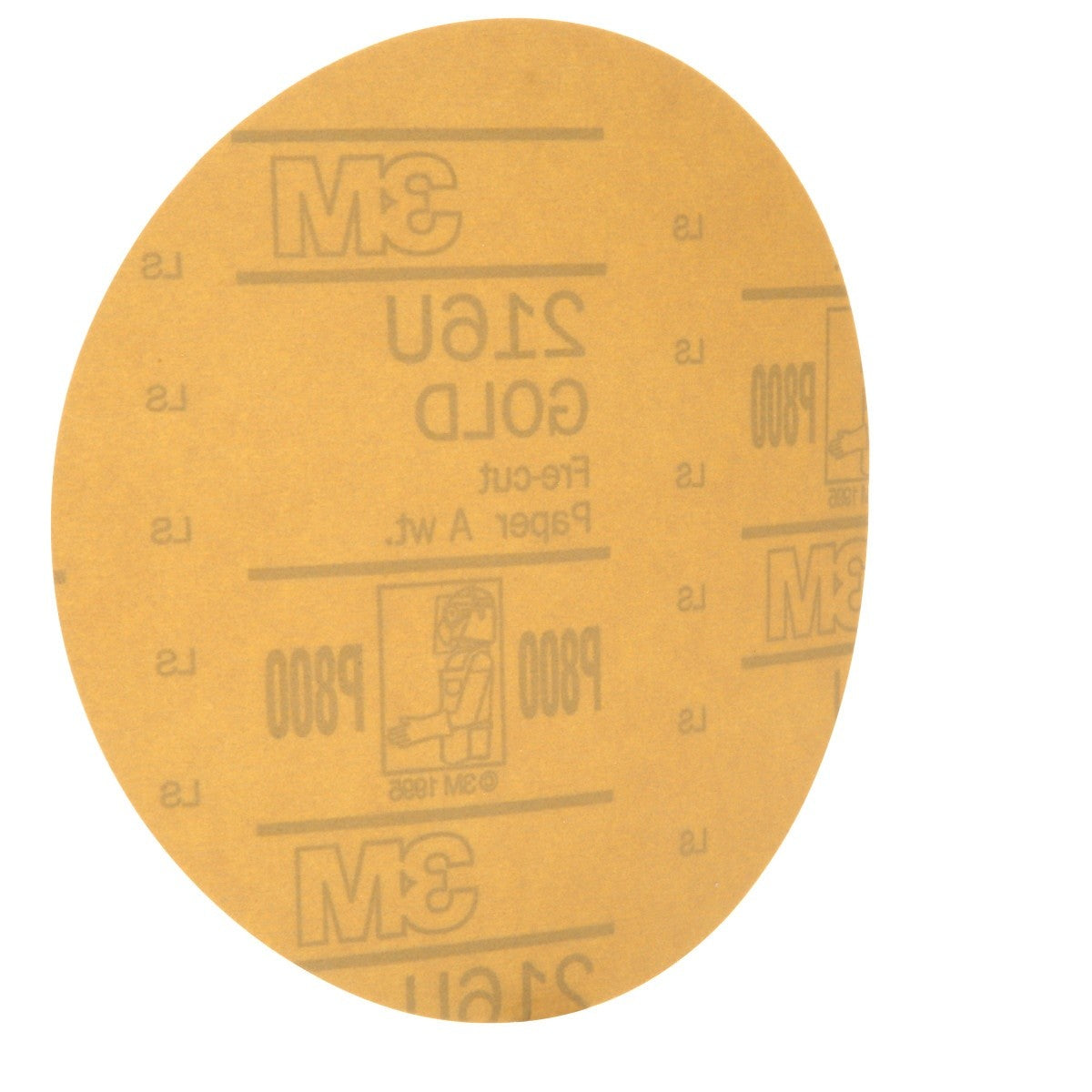 3M 216U 00922 Hookit Gold Disc, Aluminum Oxide P800, Gold, 6 in, Hook and Loop Paper Abrasive Disc (7000119733) (50 Pack) - 2