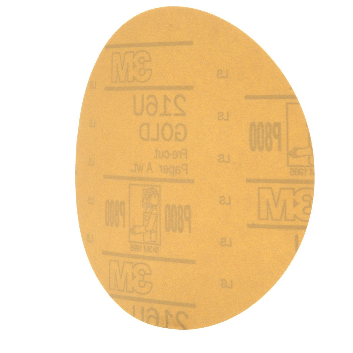 3M 216U 00922 Hookit Gold Disc, Aluminum Oxide P800, Gold, 6 in, Hook and Loop Paper Abrasive Disc (7000119733) (50 Pack) - 3