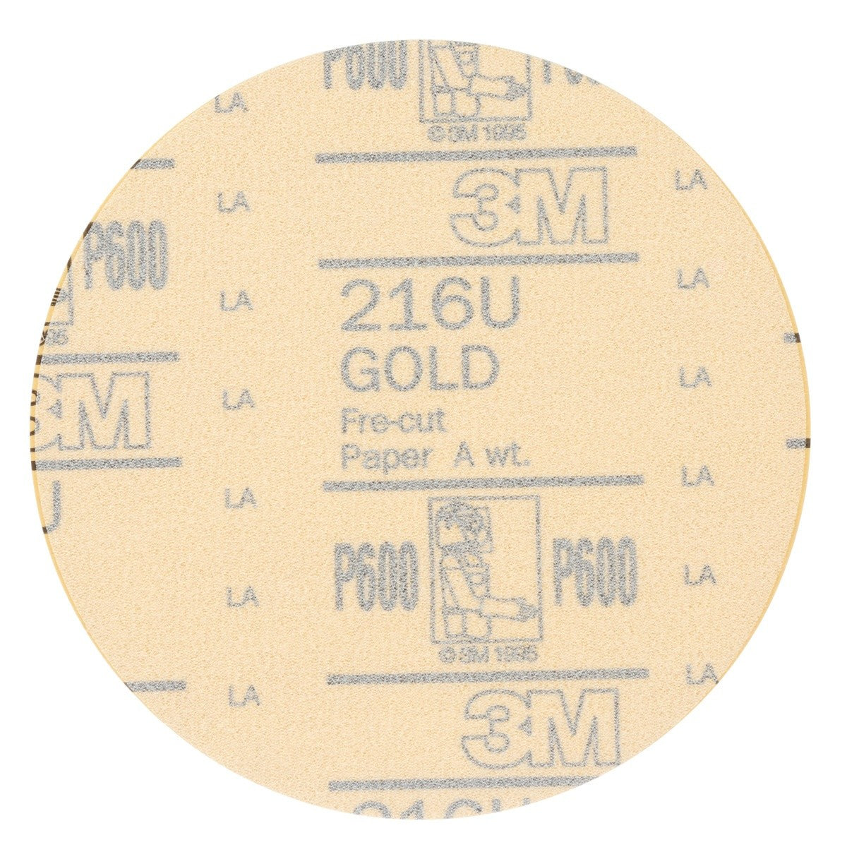 3M 216U 00923 Hookit Gold Disc, 6 in, P600, 50 Discs per Carton (7000119734) (50 Pack) - 6