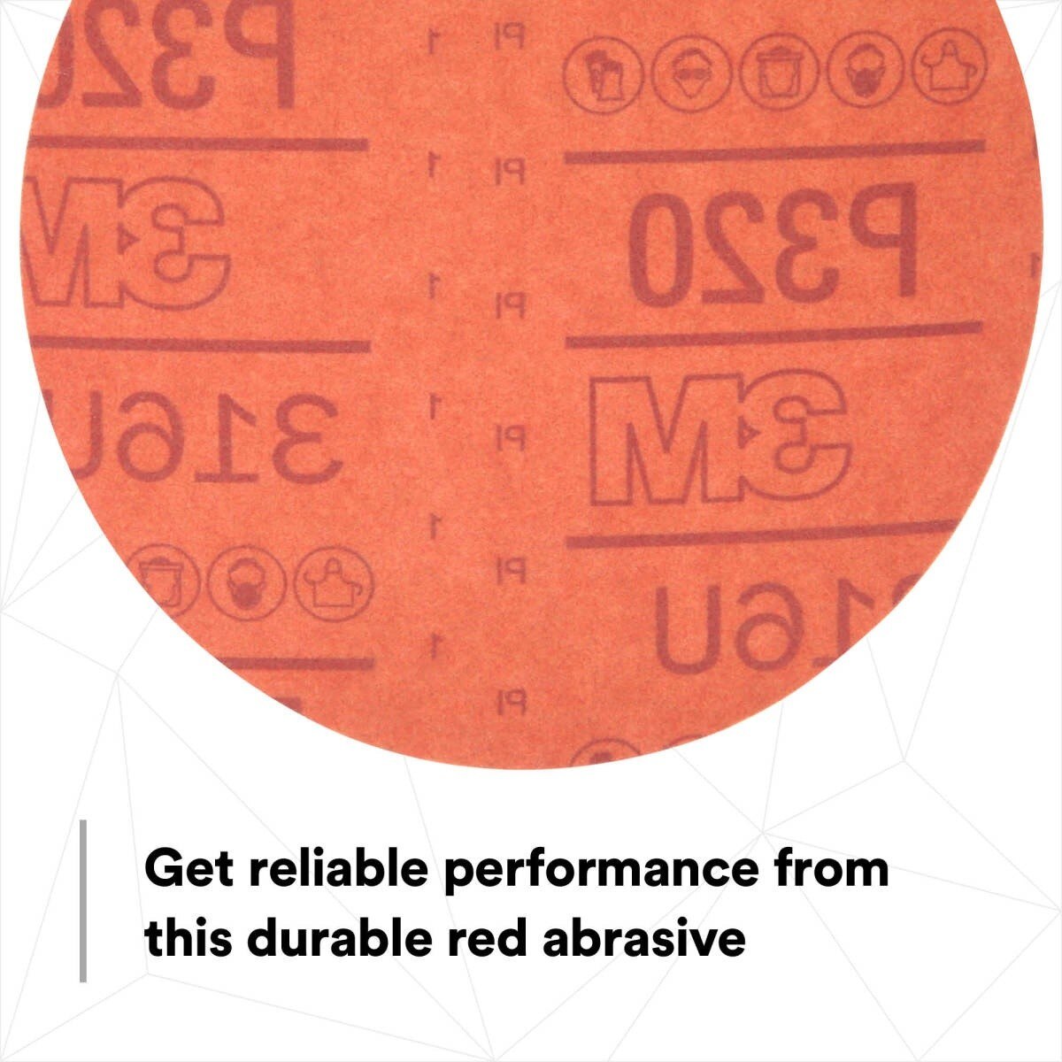 3M 316U 01219 Hookit Red Abrasive Sanding Disc, No Hole, P320, 6 in for Paint Prep (7000119782) (300 Pack) - 4