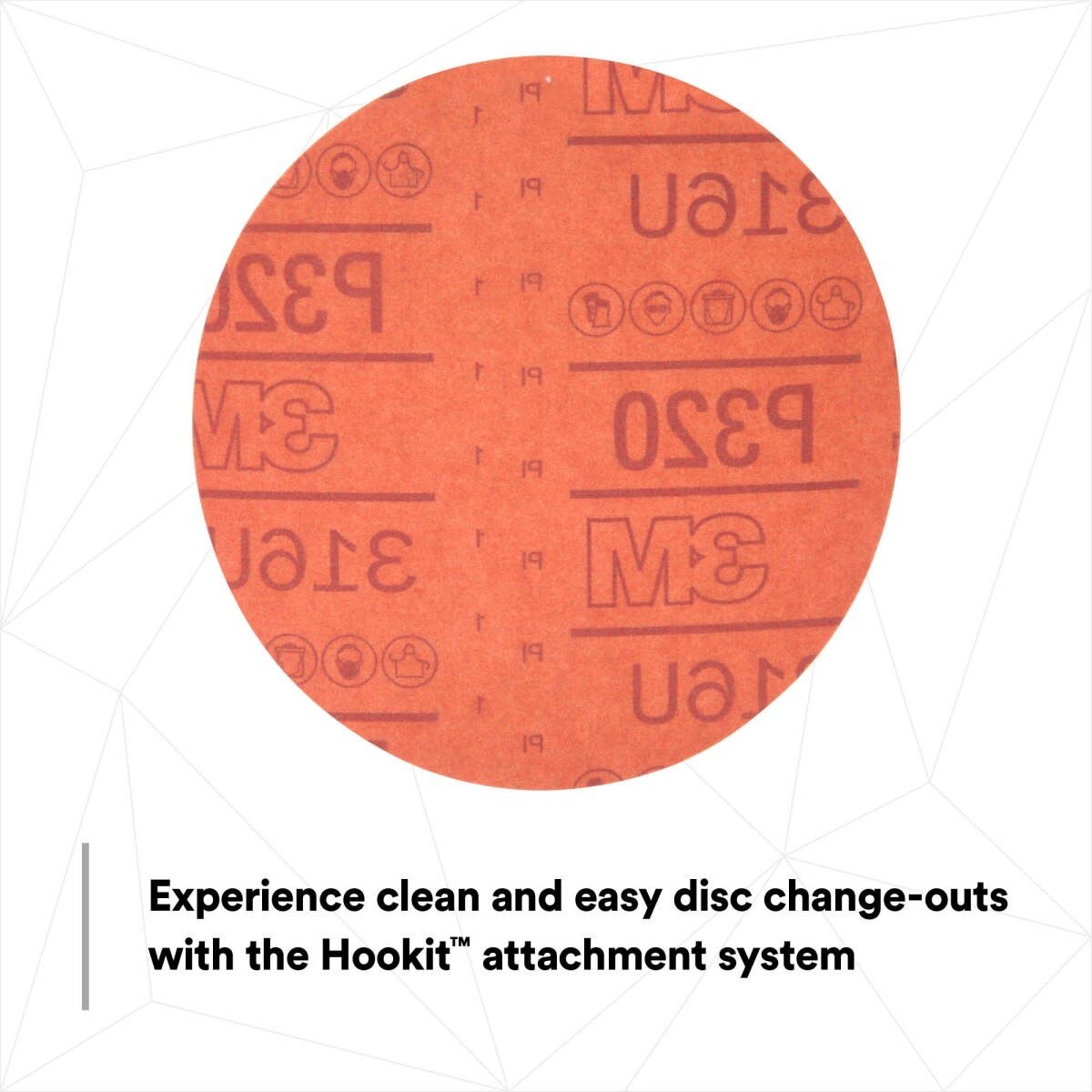 3M 316U 01219 Hookit Red Abrasive Sanding Disc, No Hole, P320, 6 in for Paint Prep (7000119782) (300 Pack) - 7