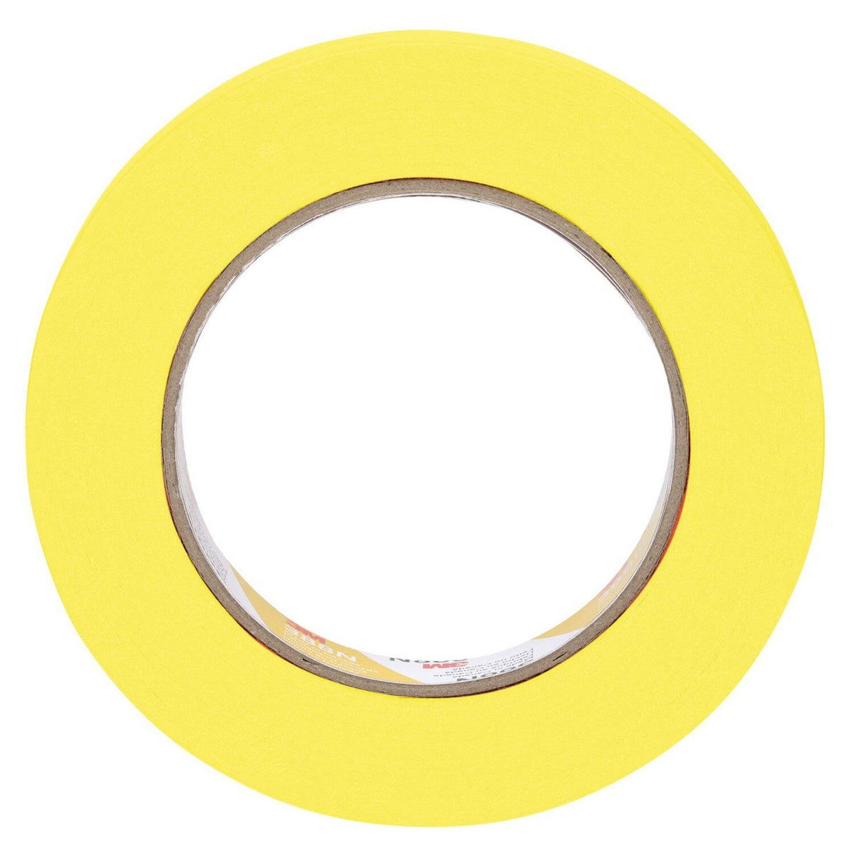 3M 388N 06652 Automotive Refinish Masking Tape, Yellow, Crepe Paper, 18 mm x 55 m, Moisture and Solvent Resistant (7000119815) - (48Pack) - 3