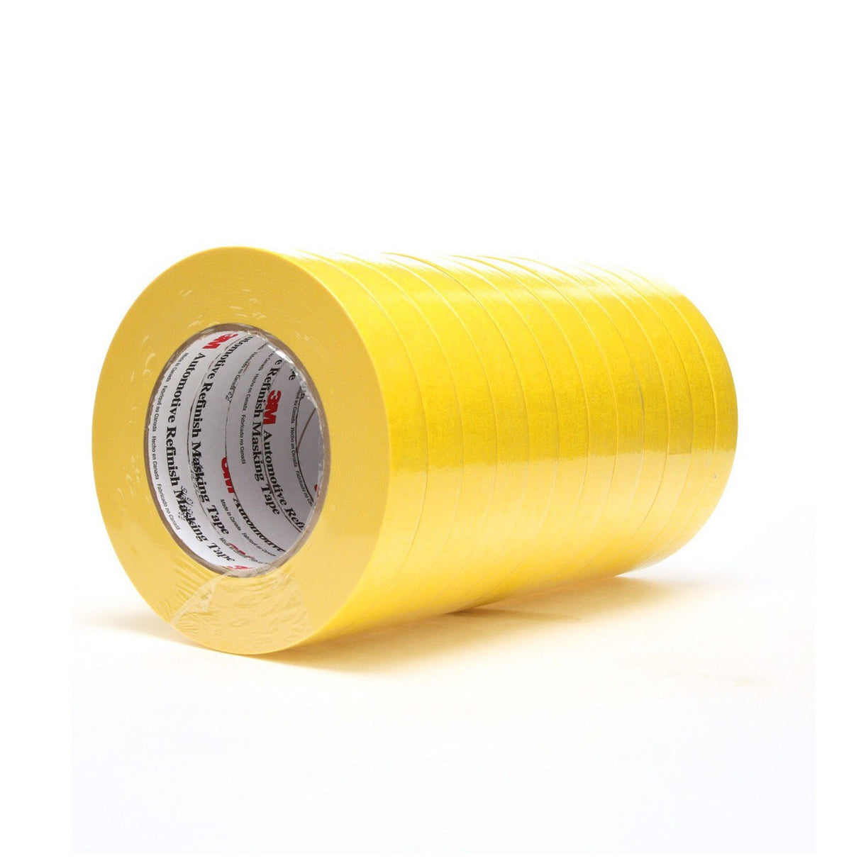 3M 388N 06652 Automotive Refinish Masking Tape, Yellow, Crepe Paper, 18 mm x 55 m, Moisture and Solvent Resistant (7000119815) - (48Pack) - 6