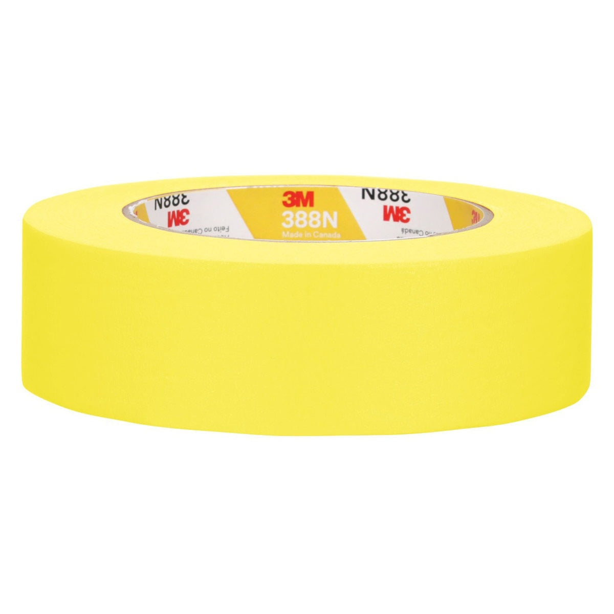 3M 388N 06654 Automotive Refinish Masking Tape, Yellow, Crepe Backing, Moisture and Solvent Resistant, 36 mm x 55 m (7000119817) (24 Pack) - 2