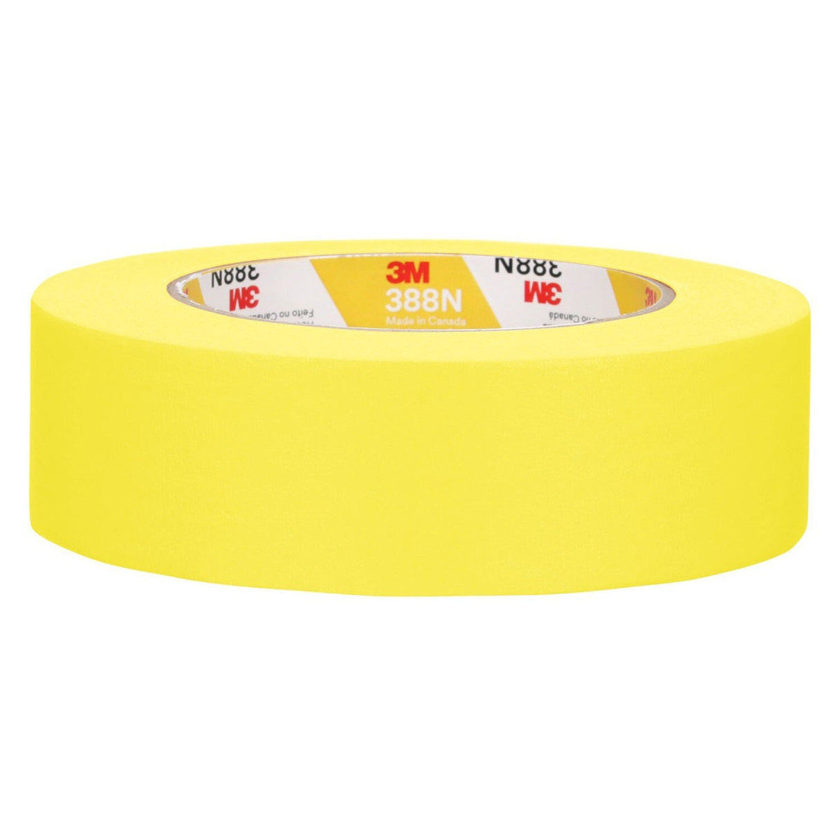 3M 388N 06654 Automotive Refinish Masking Tape, Yellow, Crepe Backing, Moisture and Solvent Resistant, 36 mm x 55 m (7000119817) - (24Pack) - 2