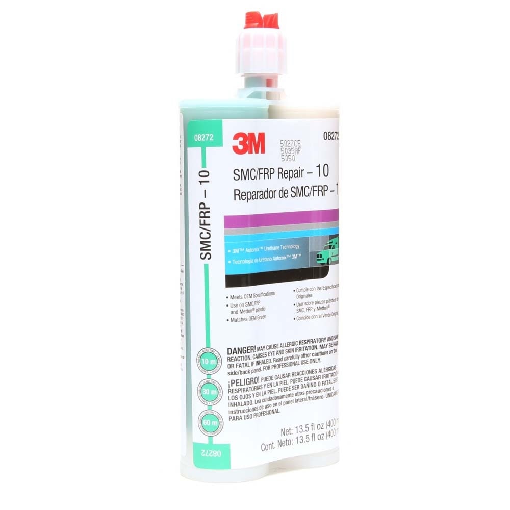 3M 08272 SMC/Fiberglass Repair Adhesive-10, Green, 400 mL Cartridge (7000119844) - 2