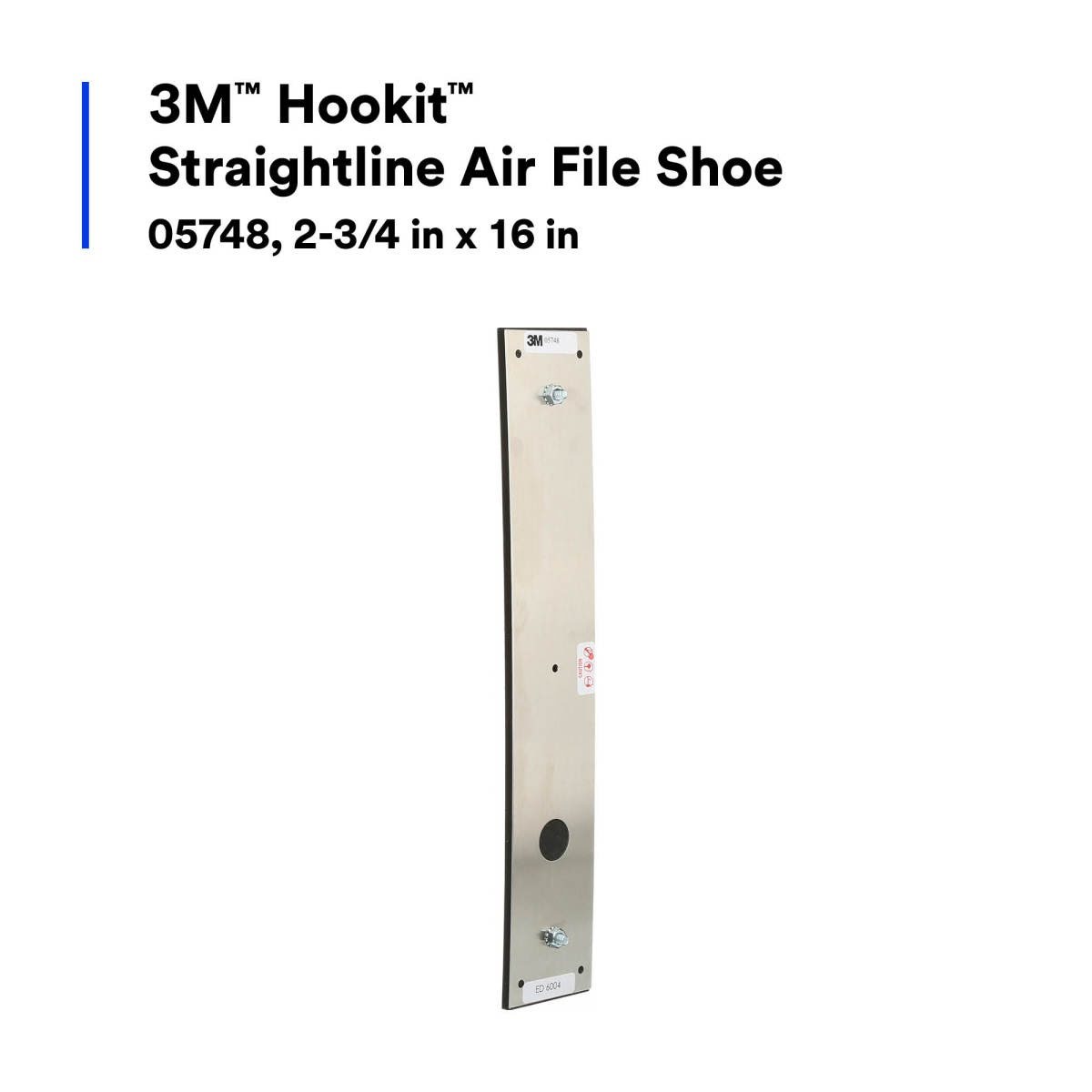 3M 7000119882 Hookit Straightline Air File Shoe Sanding Pad, Hook and Loop, 2-3/4 in x 16 in (05748) (7000119882) - (5Pack) - 6