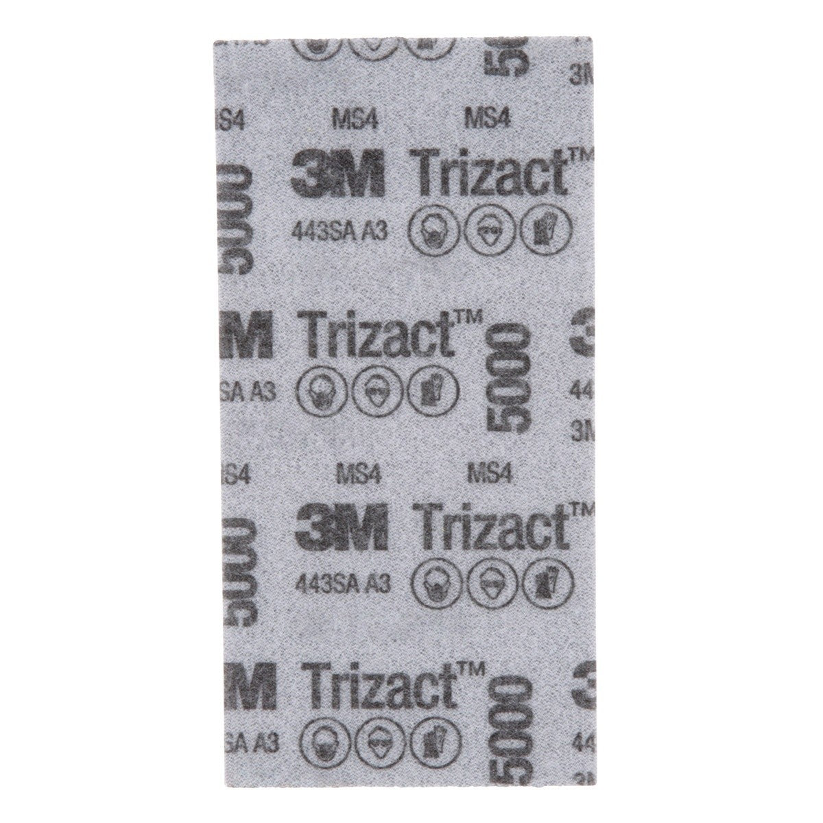3M 443SA 30289 Trizact Hookit Foam Abrasive Sheet, 5000 Grit, Teal, 2-3/4 in x 5-1/2 in, 15 Sheets per Carton (7000120135) (60 Pack) - 4