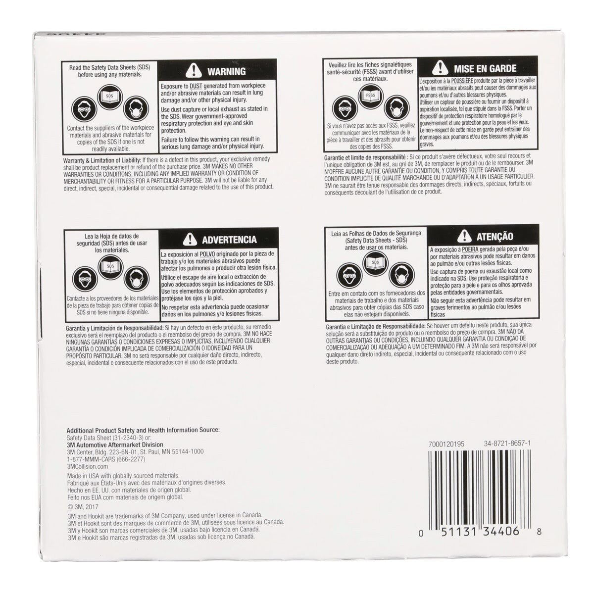 3M 270J 34406 Hookit Flexible Abrasive Disc Dust Free P800 Red 6 in (7000120195) (125 Pack) - 9