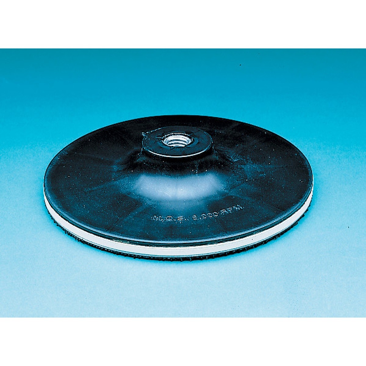 3M 918 Disc Pad Holder, Hook and Loop, 8 in, 5/8-11 Internal Thread, White (7000120891)