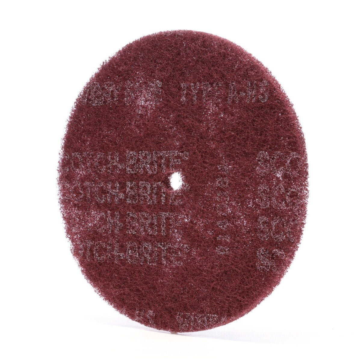 3M Scotch-Brite High Strength Disc, Aluminum Oxide Very Fine, Maroon, 8 in x 1/2 in (7000120989) (20 Pack) - 2