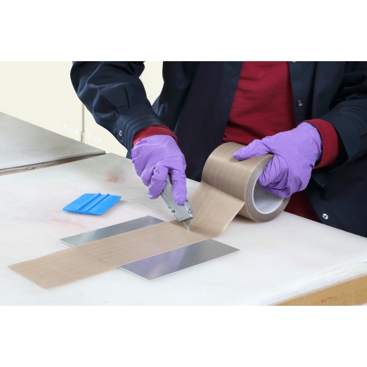 3M 5151 General Purpose PTFE Glass Cloth Tape, Light Brown, 3/4 in x 36 yd, 5.3 mil (7000123940) (48 Pack) - 2