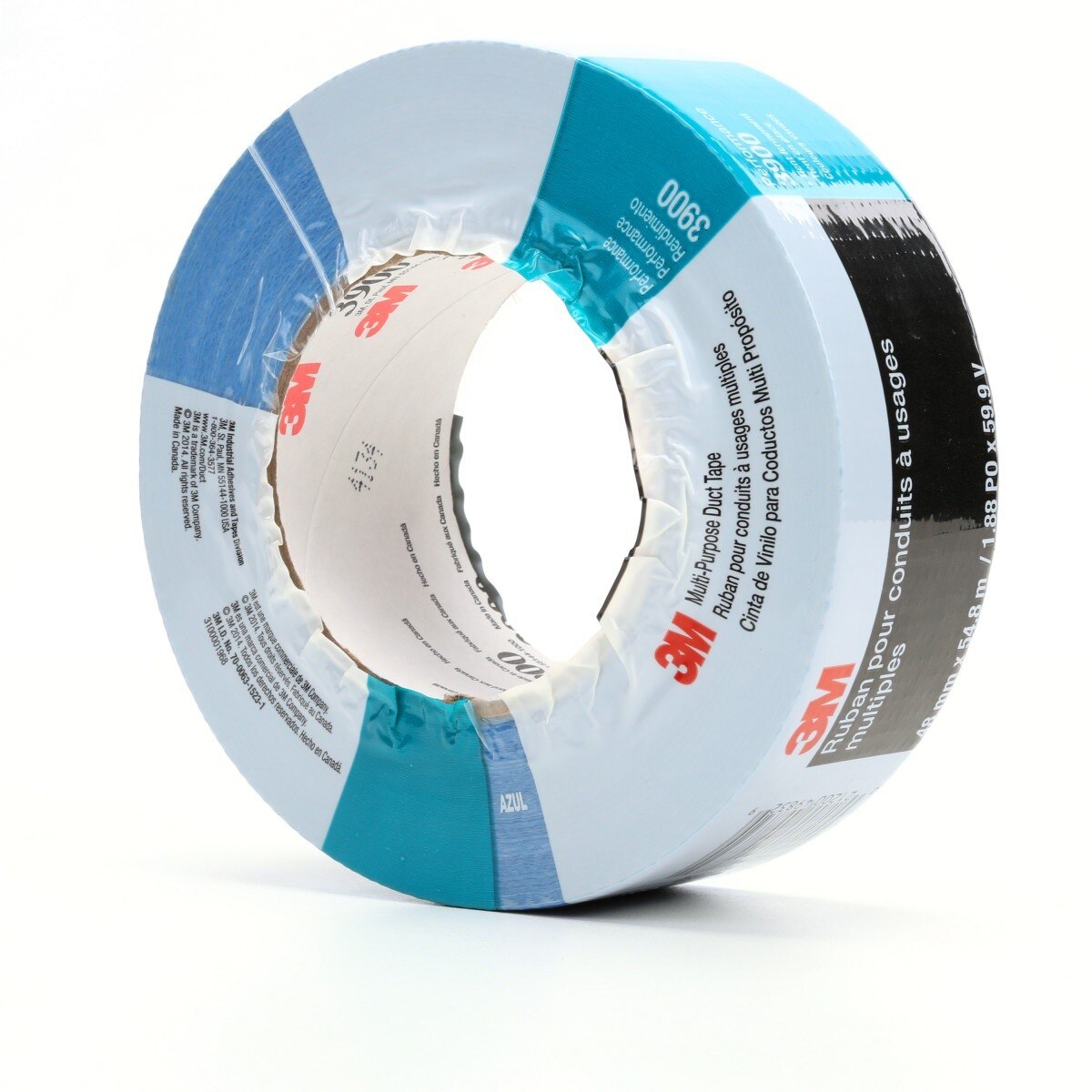 3M 3900 Multi-Purpose Duct Tape, Blue, Rubber Adhesive, Water Resistant, 48 mm x 54.8 m, 7.6 mil (7000124009) - (24Pack) - 5
