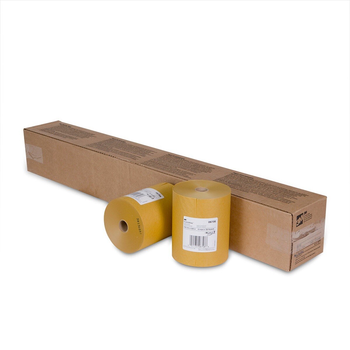 3M Scotchblok Masking Paper, Gold, Polycoated Backing, Bleed Through Resistant, 6 in x 750 ft (06706) (7000125998) - (6Pack) - 9