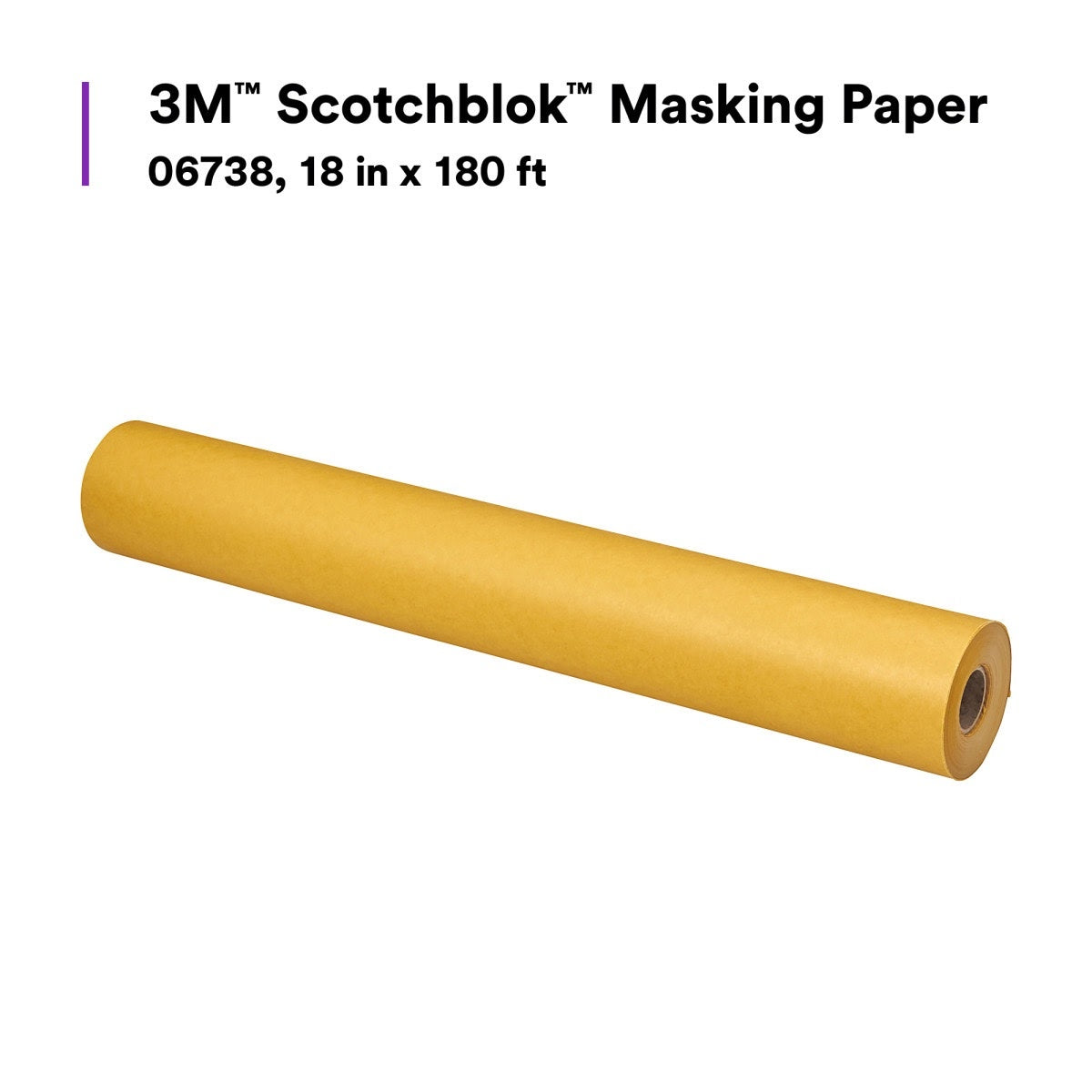 3M 06738 Scotchblok Masking Paper, 18 in x 180 ft (7000126012) - (12Pack)