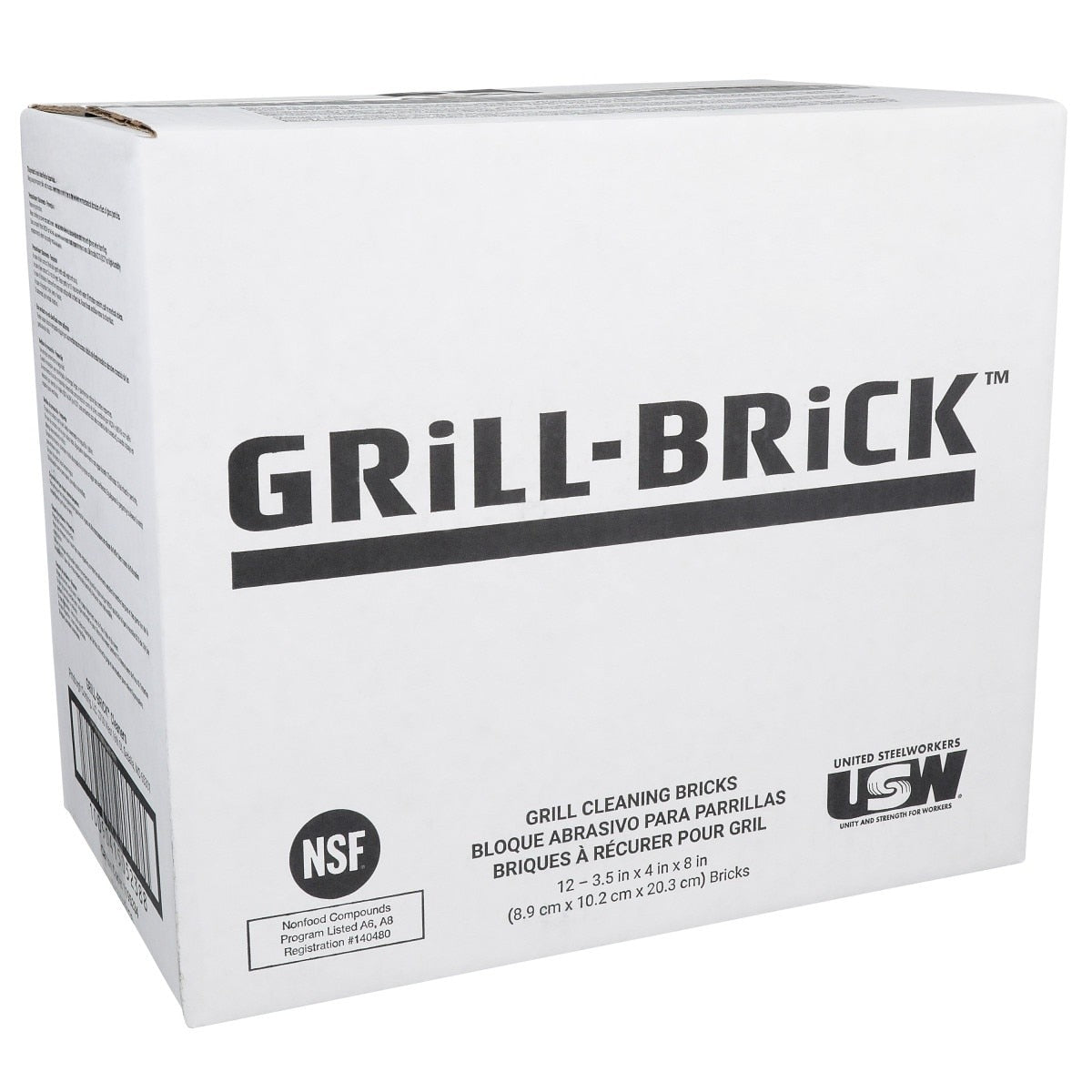 3M Grill Cleaner, Heavy Duty, 3-1/2 in x 4 in x 8 in, Charcoal, For Flat Top Griddles, Commercial Kitchen (7000126863) - (12Pack) - 4