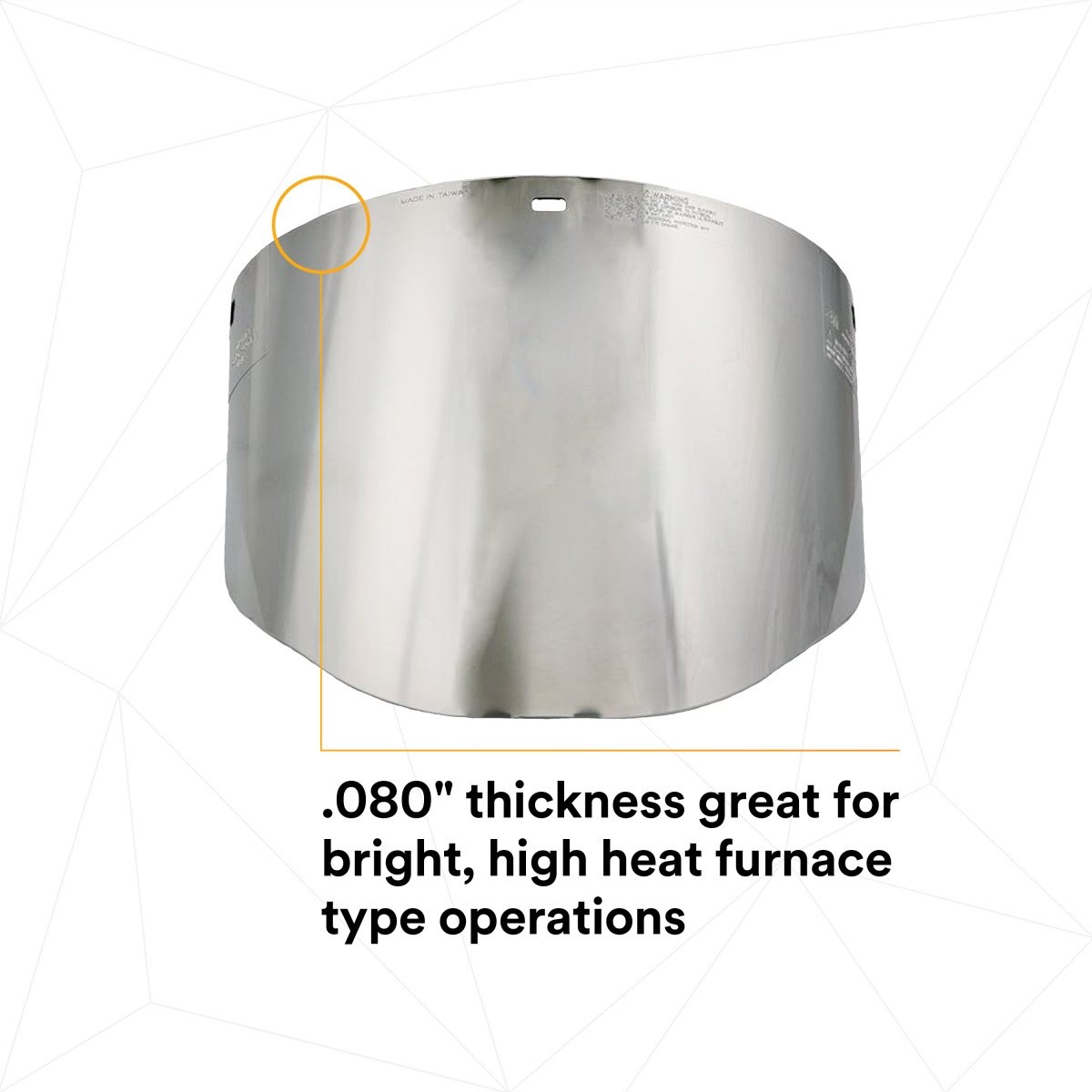 3M 82509-00000 82509 Aluminized Polycarbonate Molded Dark Green Faceshield Window, 14-1/2 in x 8 in x 9 in (7000127169) - (10Pack) - 7