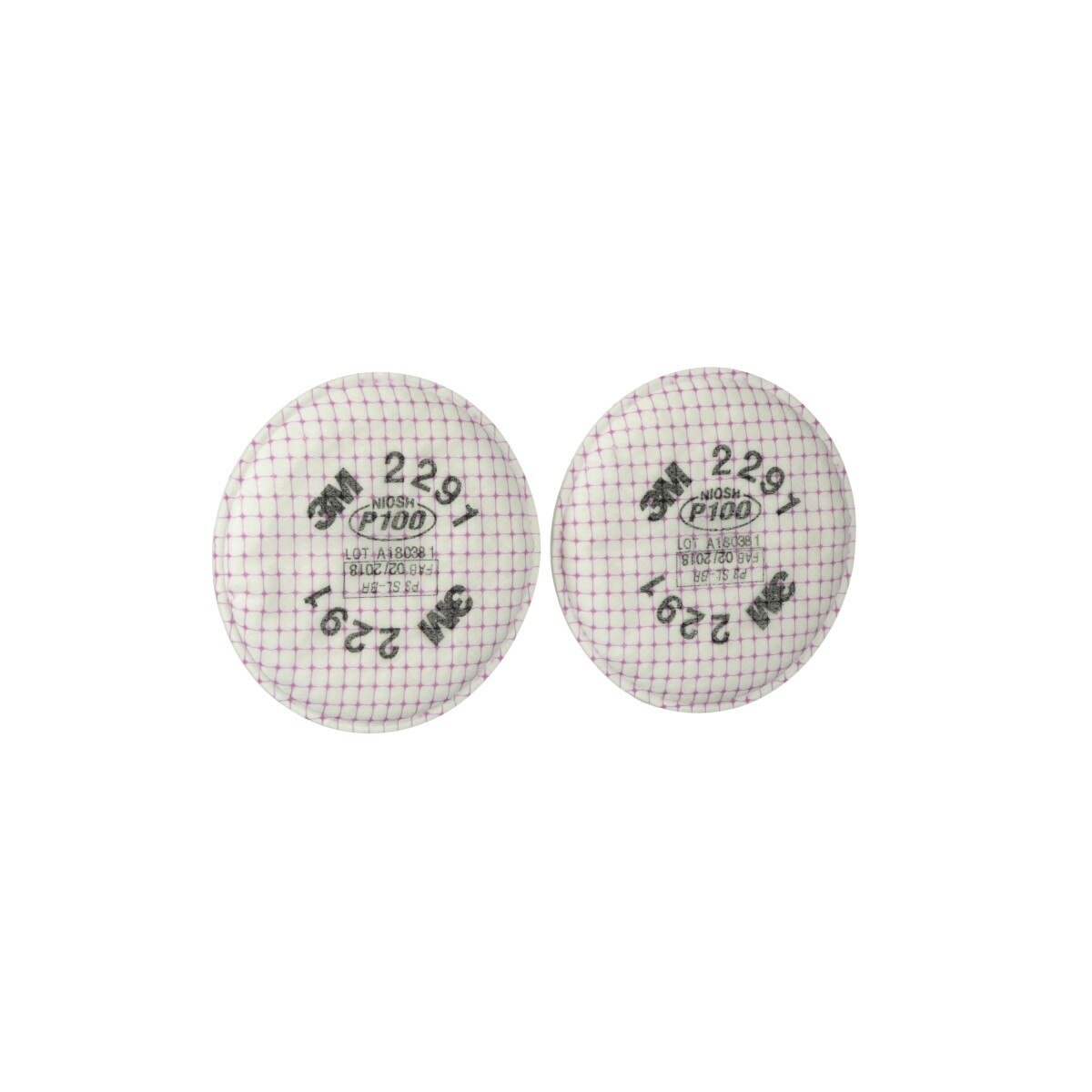 3M 2291 Advanced Particulate Respirator Filter P100 Bayonet for Oil and Non Oil Based Particulates (7000127449) (1 Pair) - (50Pack) - 2