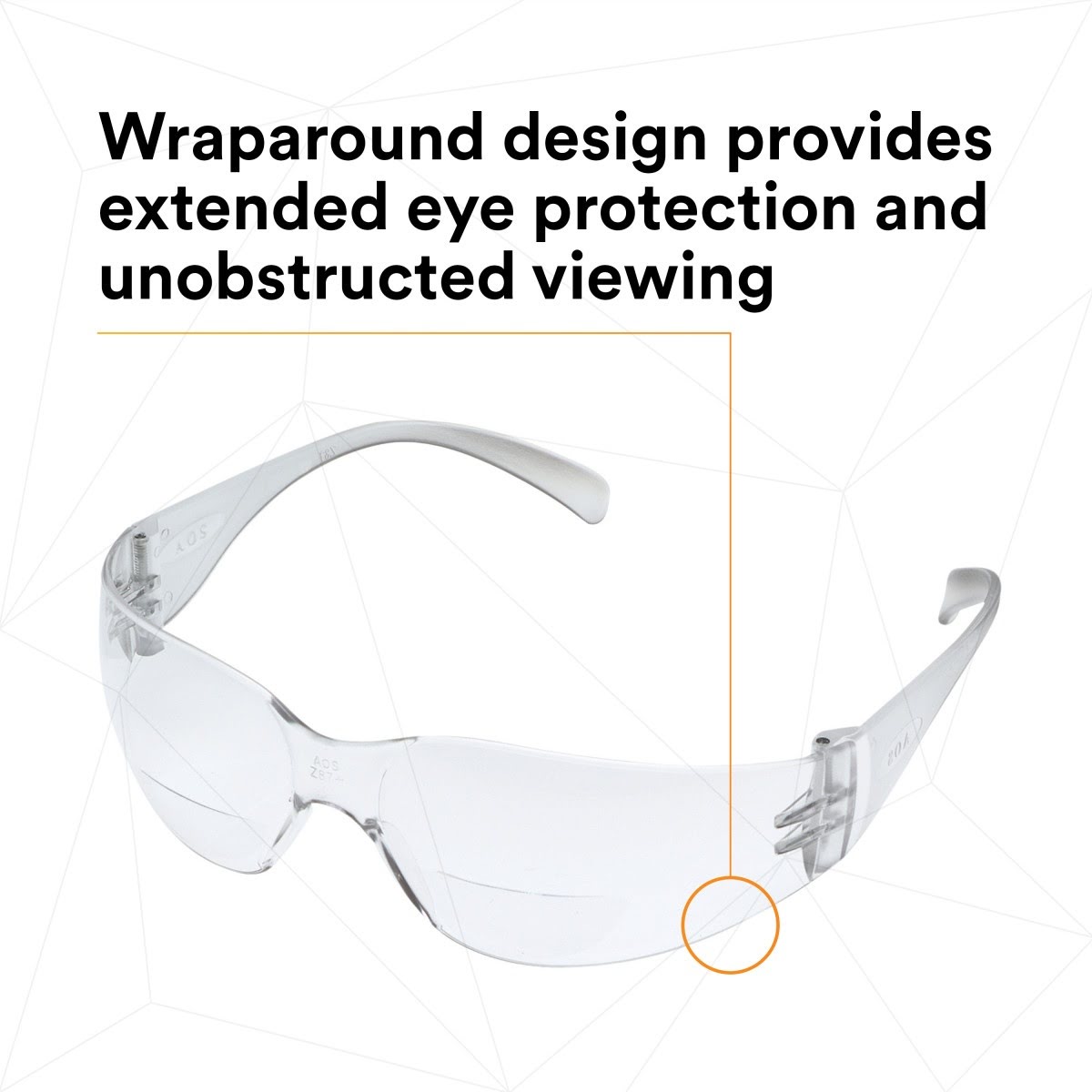 3M 11514-00000-20 Virtua Safety Glasses with Readers, +2.0 Diopter, Clear Anti-Fog Polycarbonate Lens, Clear Frame, ANSI Z87.1-2015 (7000127512) - (20Pack) - 4