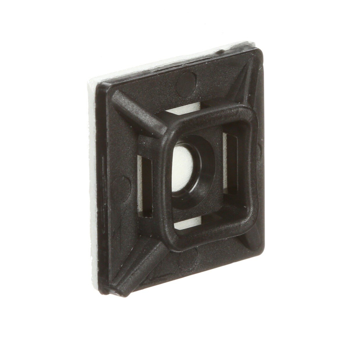 3M CTB75X75BKA-C Cable Tie Mounting Base, 4-Way Adhesive Mount, Black, Nylon, 3/4 in x 3/4 in (7000132457) (500 Pack) - 5