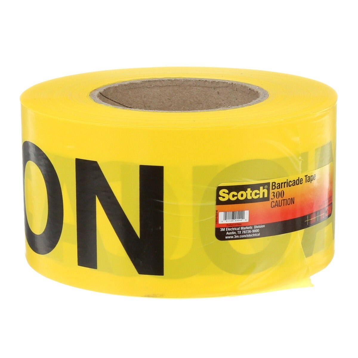 3M Scotch Barricade Tape 300 CAUTION Yellow 3 in x 1000 ft (300-Y-3X1000FT) (7000132906) - (8Pack) - 4