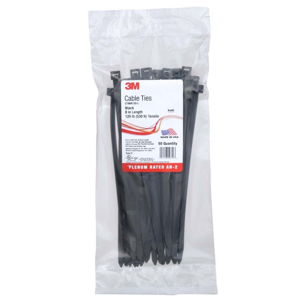 3M CT8BK120-L Cable Tie (7000133464) (500 Pack) - 2