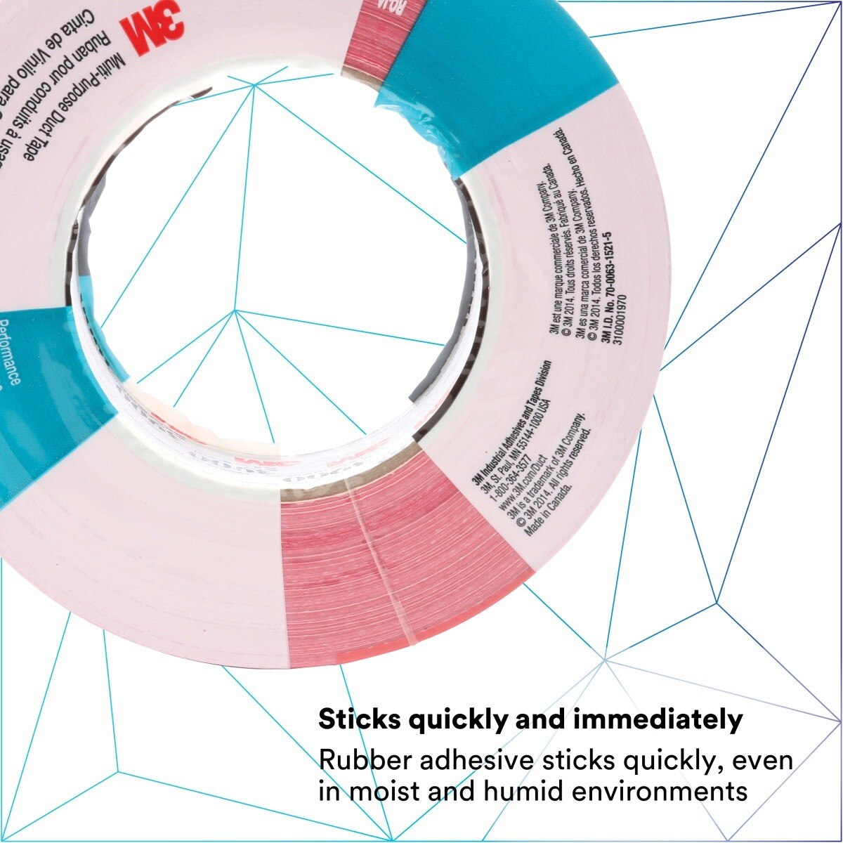 3M 3900 Multi-Purpose Duct Tape, Red, Rubber Adhesive, Water Resistant, 48 mm x 54.8 m, 8.1 mil (7000144749) - (24Pack) - 3