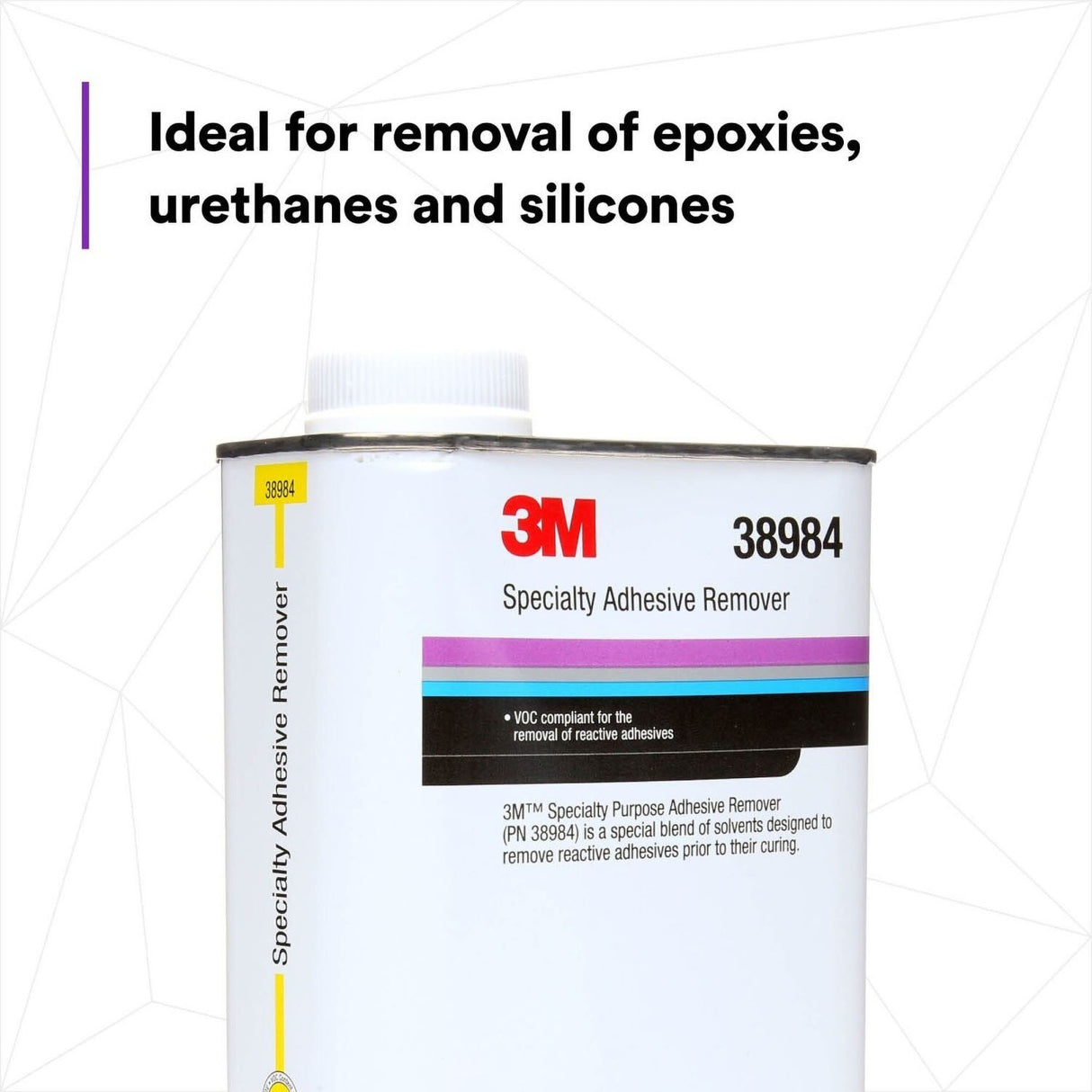 3M Specialty Adhesive Remover, Solvent Based, Transparent, 1 qt (38984) (7000148209) - (6Pack) - 4
