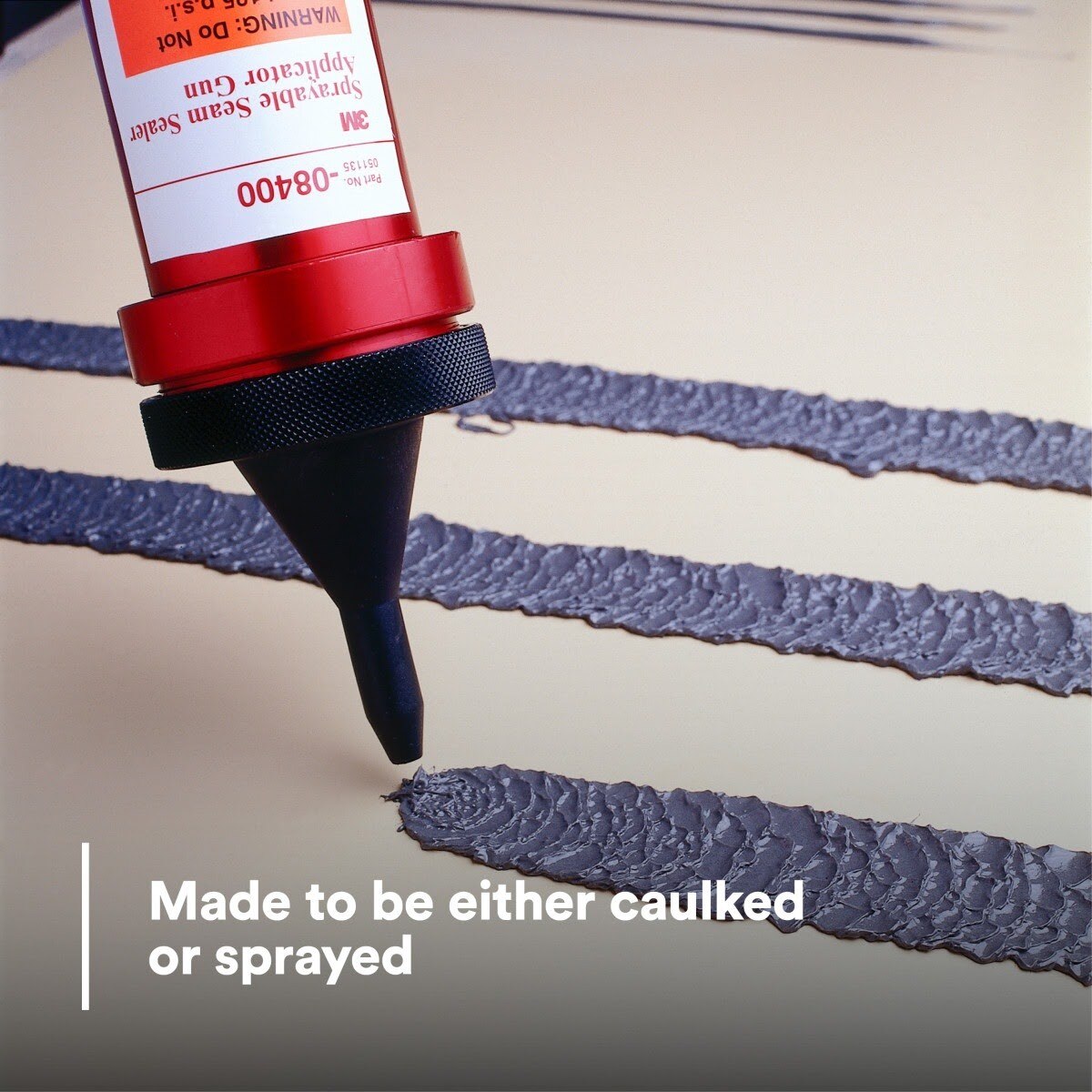 3M 08374 MSP Sprayable Seam Sealer, Gray, 10.5 FL OZ Cartridge (7000148239) - (6Pack) - 8
