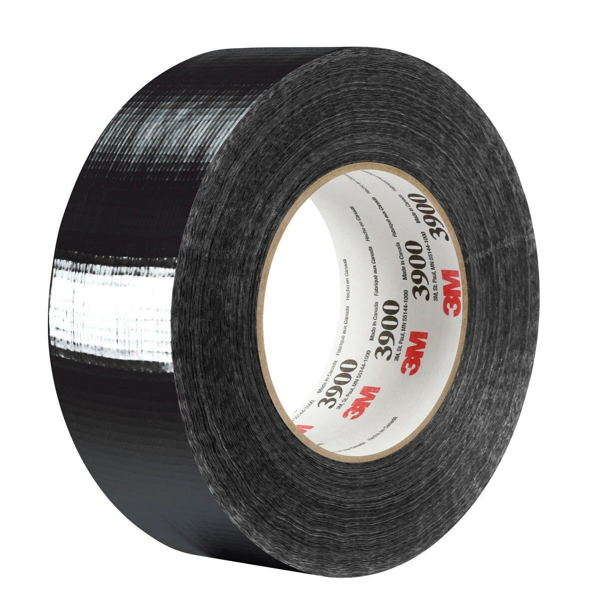 3M 3900 Multi-Purpose Duct Tape, Black, 48 mm x 54.8 m, 7.6 mil, Rubber Adhesive, Water Resistant (7000148383) - (24Pack)