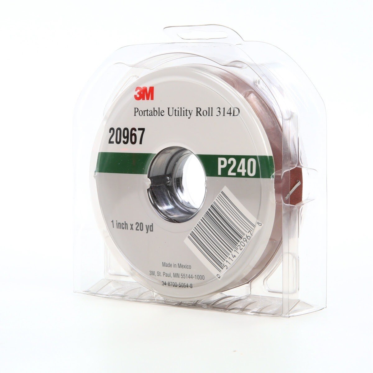 3M 314D Portable Utility Cloth, P240 J-weight, 1 in x 20 yd (7010290604) - (5Pack) - 3
