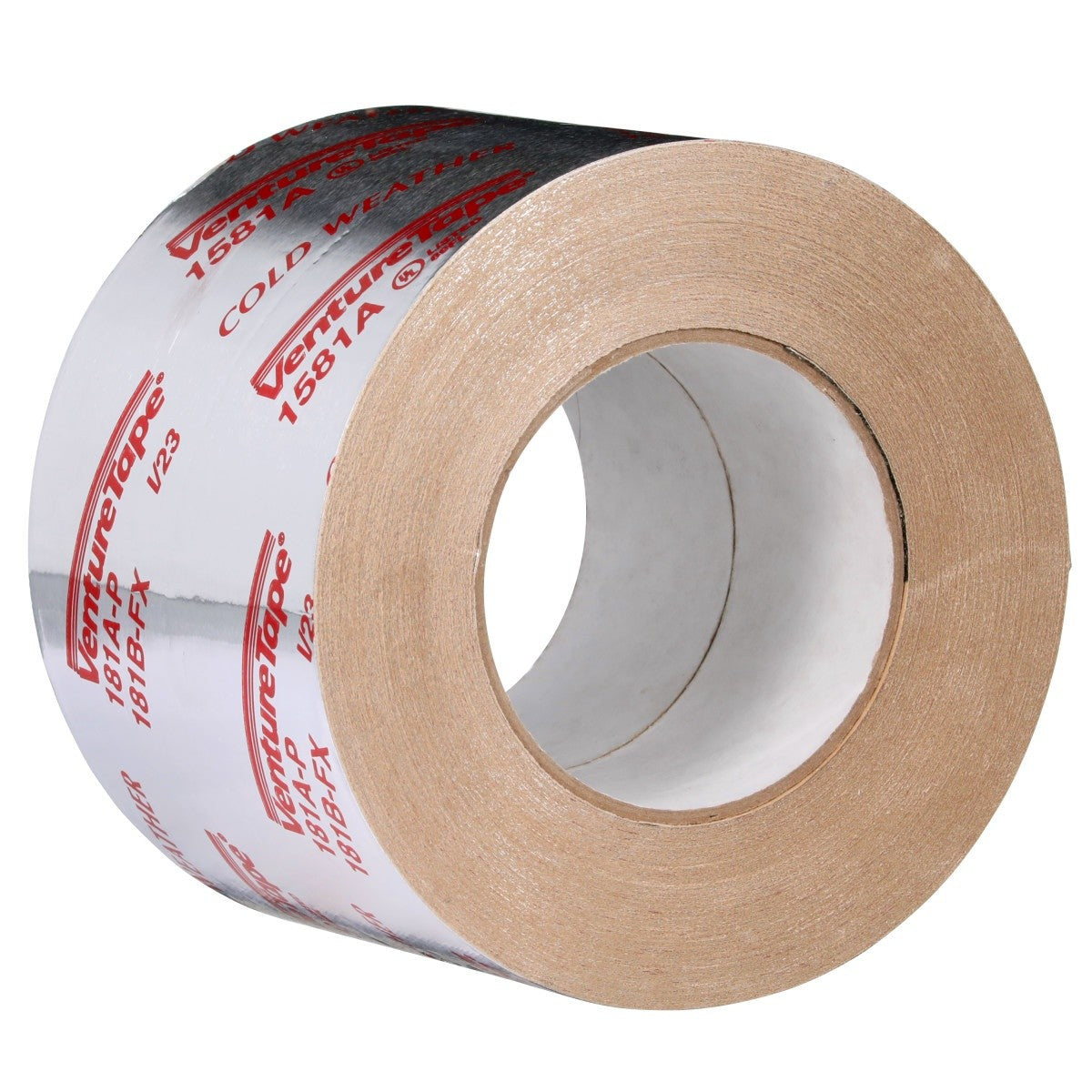 3M 1581A UL181A-P Aluminum Foil Tape, Natural Aluminum, Rigid/Flexible Duct Seaming, Cold Weather Adhesion, 3-7/8 in x 60 yd, 2 mil (7010302857) - (12Pack) - 2