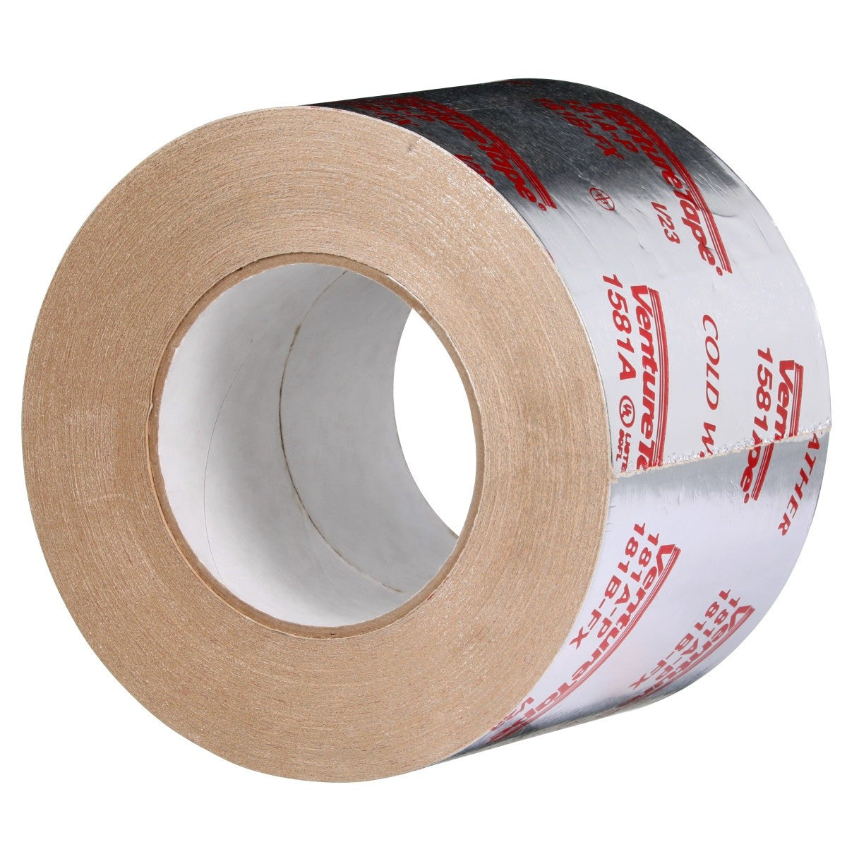 3M 1581A UL181A-P Aluminum Foil Tape, Natural Aluminum, Rigid/Flexible Duct Seaming, Cold Weather Adhesion, 3-7/8 in x 60 yd, 2 mil (7010302857) - (12Pack) - 3