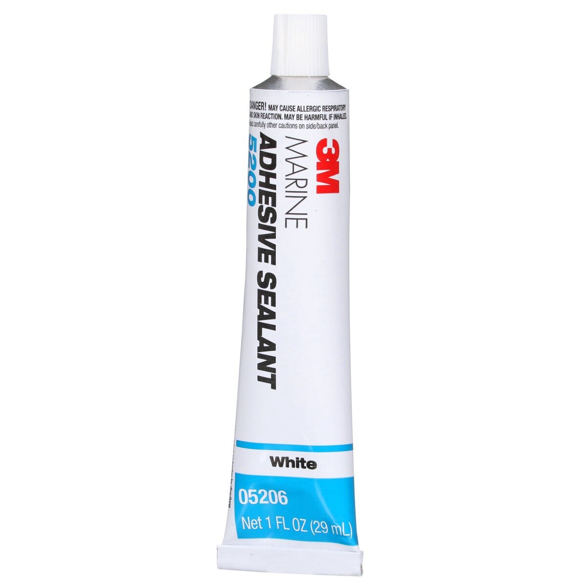 3M 5200 Marine Adhesive Sealant White, 1 oz Tube for Above/Below Waterline Bonding (5206) (7010325697) - (12Pack) - 3