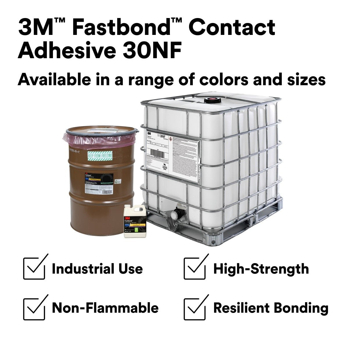 3M 30NF Contact Adhesive Green 270 Gallon Tote IBC (7010329777) - 2