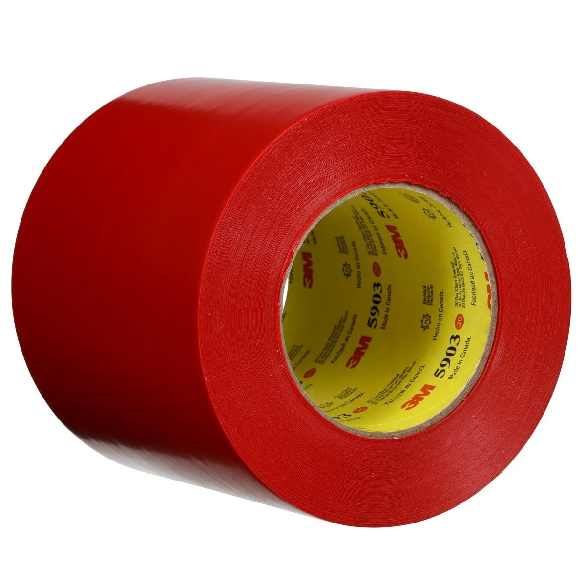 3M 5903 Outdoor Masking Poly Tape, Red, 5 in x 60 yd, 7.5 mil (7010334725) (80 Pack)