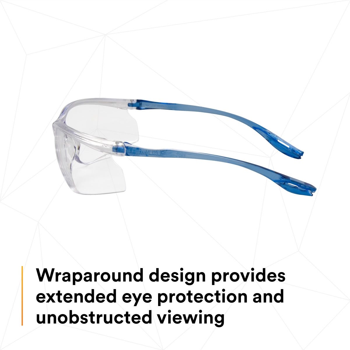 3M 11796-00000-20 Virtua Sport CCS Safety Glasses Clear Anti Fog Anti Scratch Clear Lens Blue Frame Cord Control System (7010340677) - (20Pack) - 3