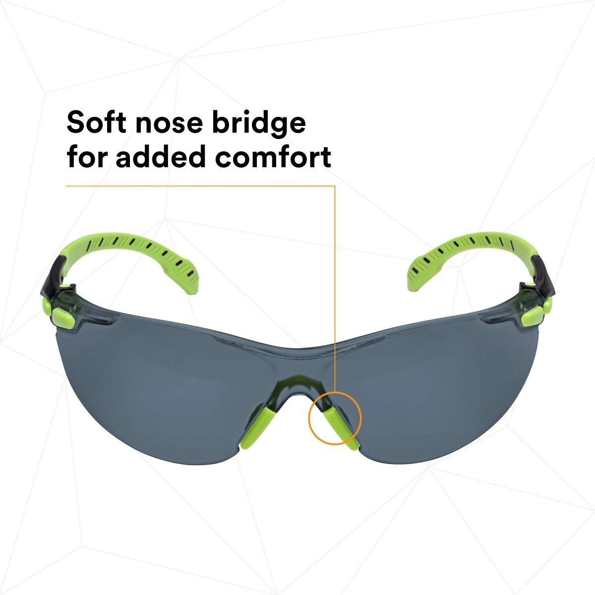 3M S1202SGAF-KT Solus 1000-Series Foam Strap, Green/Black, Grey Scotchgard Anti-fog Lens (7010341346) - (20Pack) - 6